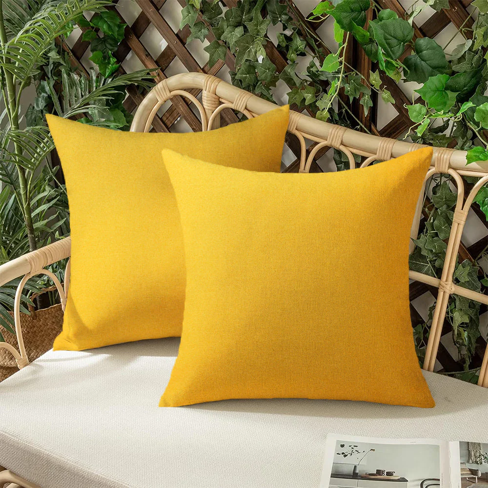 Pack of 1 Solid Color Outdoor Waterproof Throw Pillow Square 18"x18" or Rectangle 12"x20" - Image 71