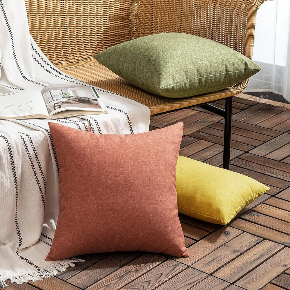 Pack of 1 Solid Color Outdoor Waterproof Throw Pillow Square 18"x18" or Rectangle 12"x20" - Image 78