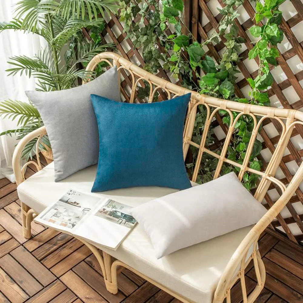 Pack of 1 Solid Color Outdoor Waterproof Throw Pillow Square 18"x18" or Rectangle 12"x20" - Image 79