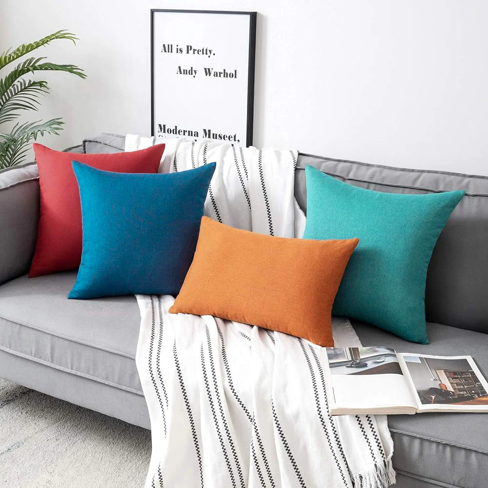 Pack of 1 Solid Color Outdoor Waterproof Throw Pillow Square 18"x18" or Rectangle 12"x20" - Image 80