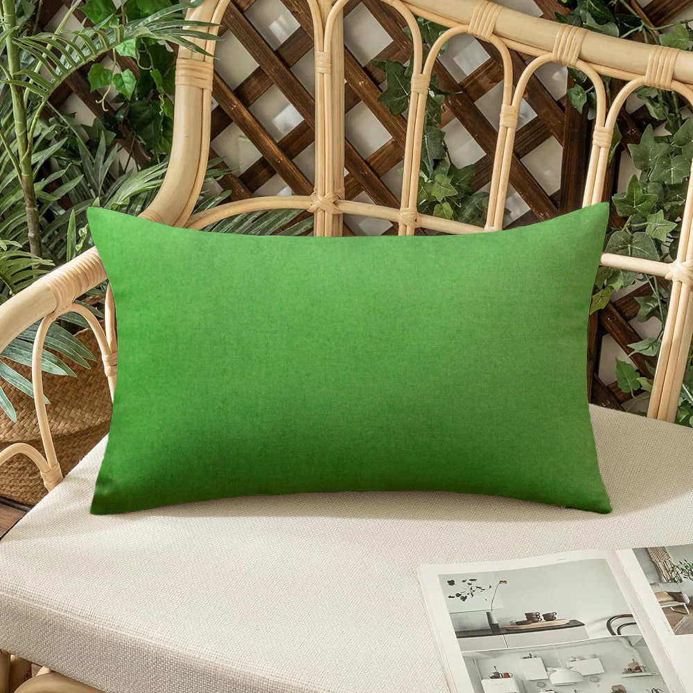 Pack of 1 Solid Color Outdoor Waterproof Throw Pillow Square 18"x18" or Rectangle 12"x20" - Image 87