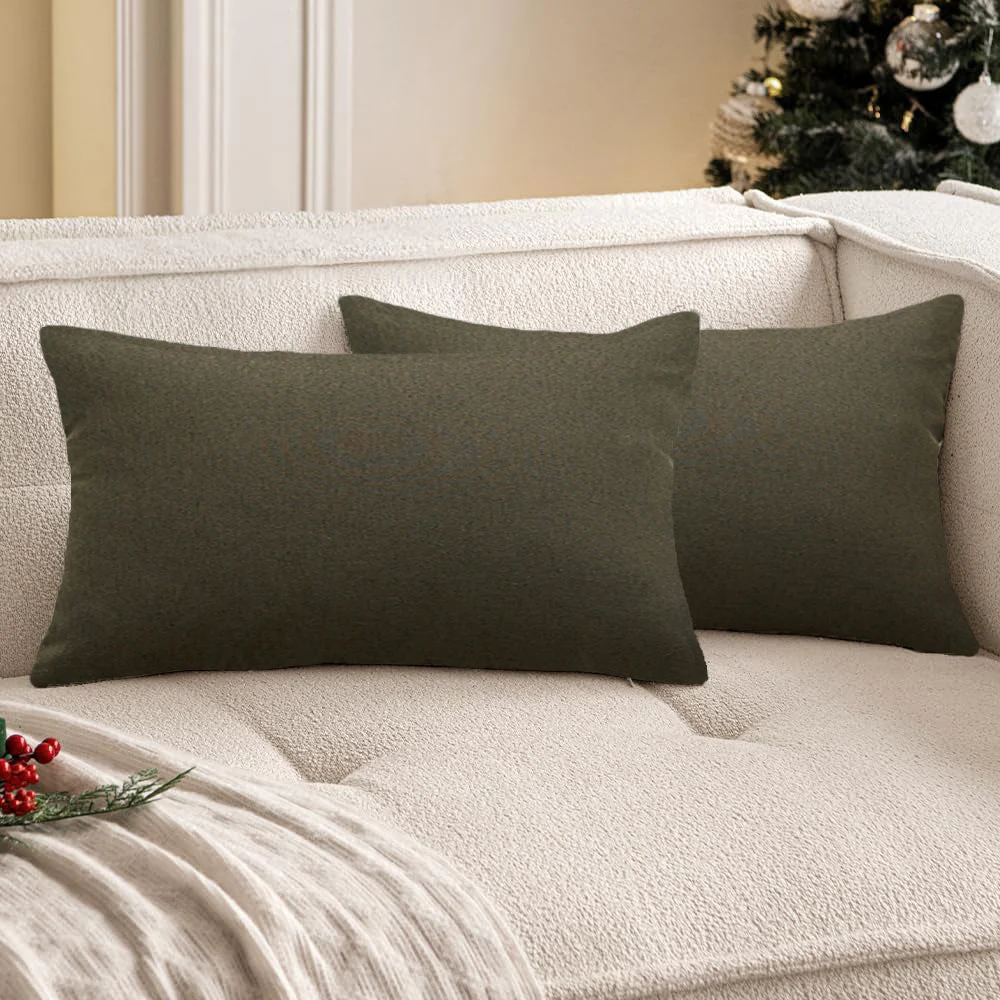 Pack of 1 Solid Color Outdoor Waterproof Throw Pillow Square 18"x18" or Rectangle 12"x20" - Image 9