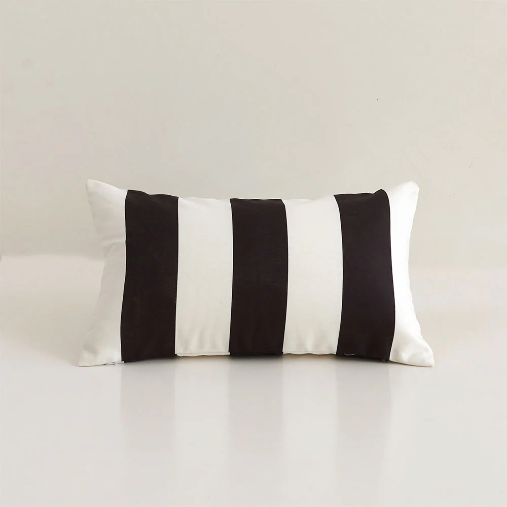 Pack of 1 Stripes/Waving Outdoor Waterproof Throw Pillow  (With Insert ) size 12"x20" or 18"x18" - Image 16