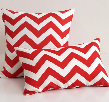 Pack of 1 Stripes/Waving Outdoor Waterproof Throw Pillow  (With Insert ) size 12"x20" or 18"x18" - Image 2