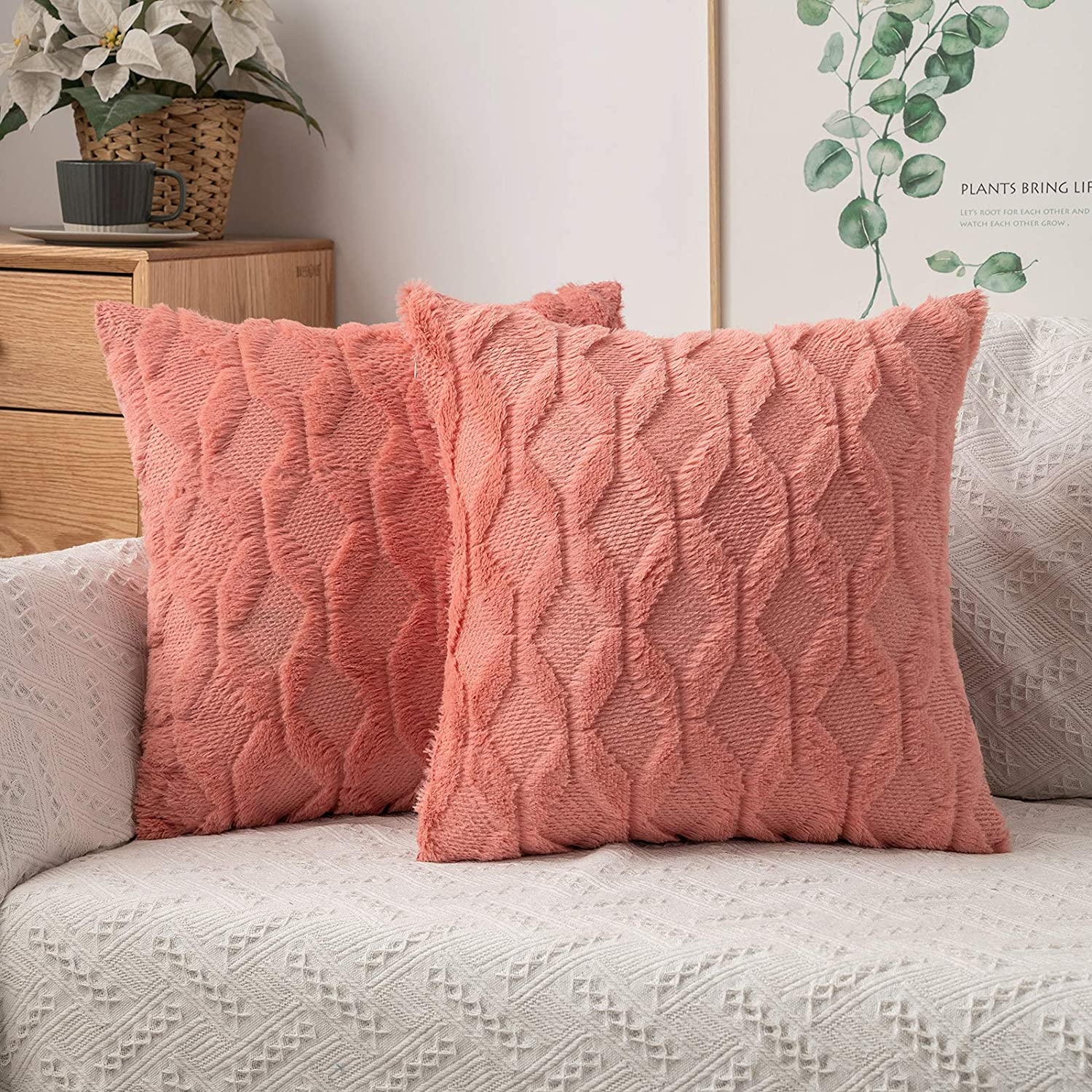 Pack of 1 Throw Pillow Wide Variety of Colors size 18"x18", 12"x20" with insert - Image 16