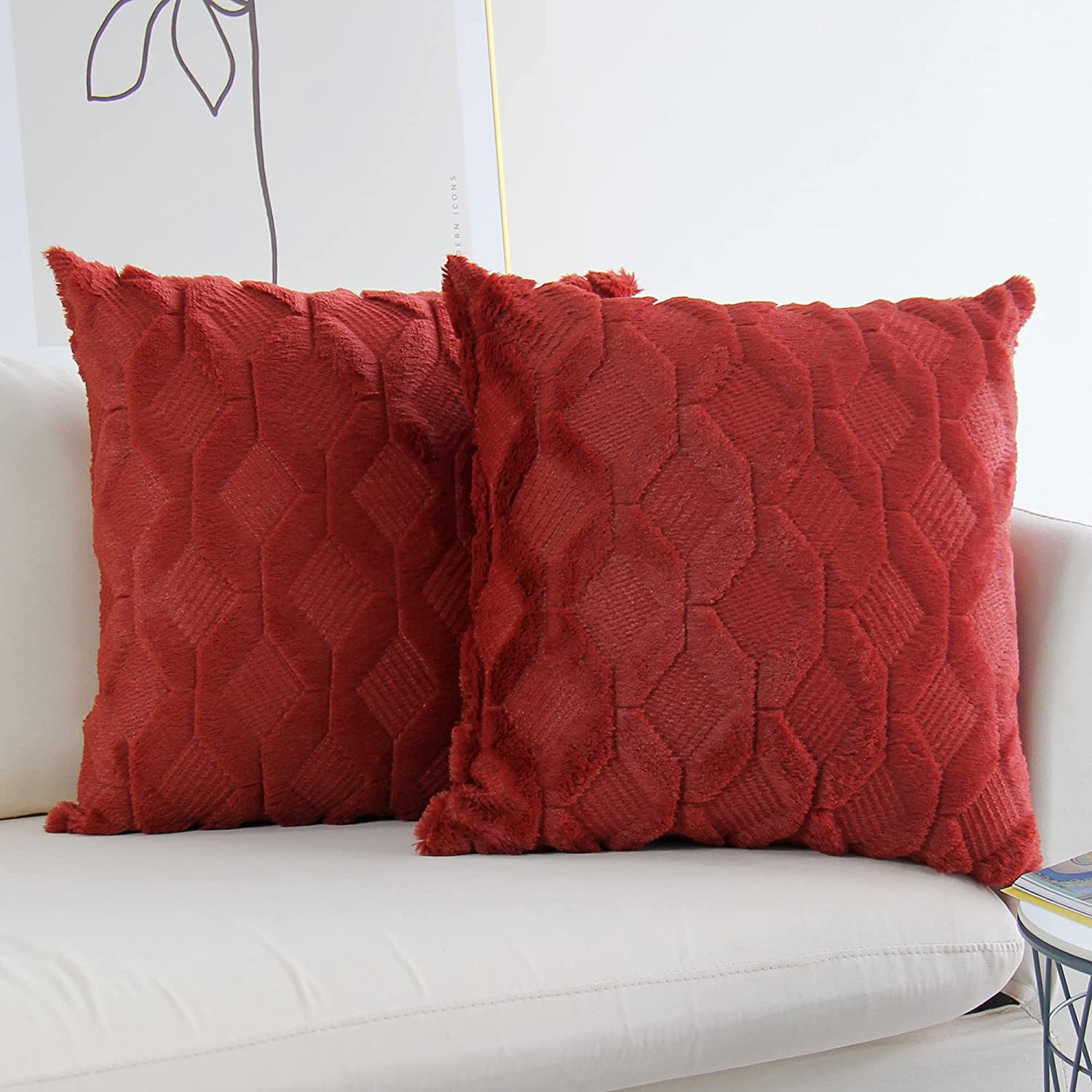 Pack of 1 Throw Pillow Wide Variety of Colors size 18"x18", 12"x20" with insert - Image 34