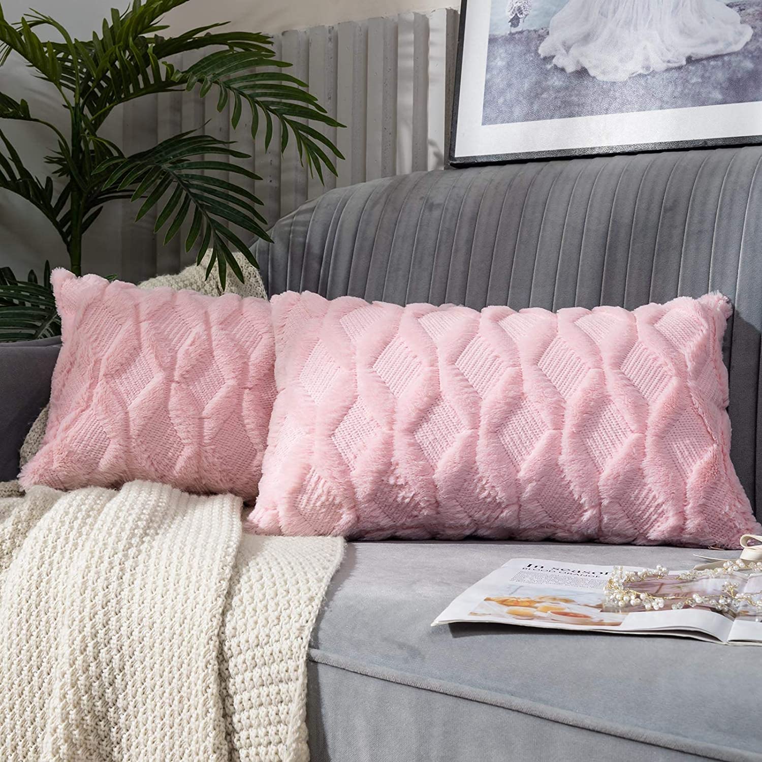 Pack of 1 Throw Pillow Wide Variety of Colors size 18"x18", 12"x20" with insert - Image 36