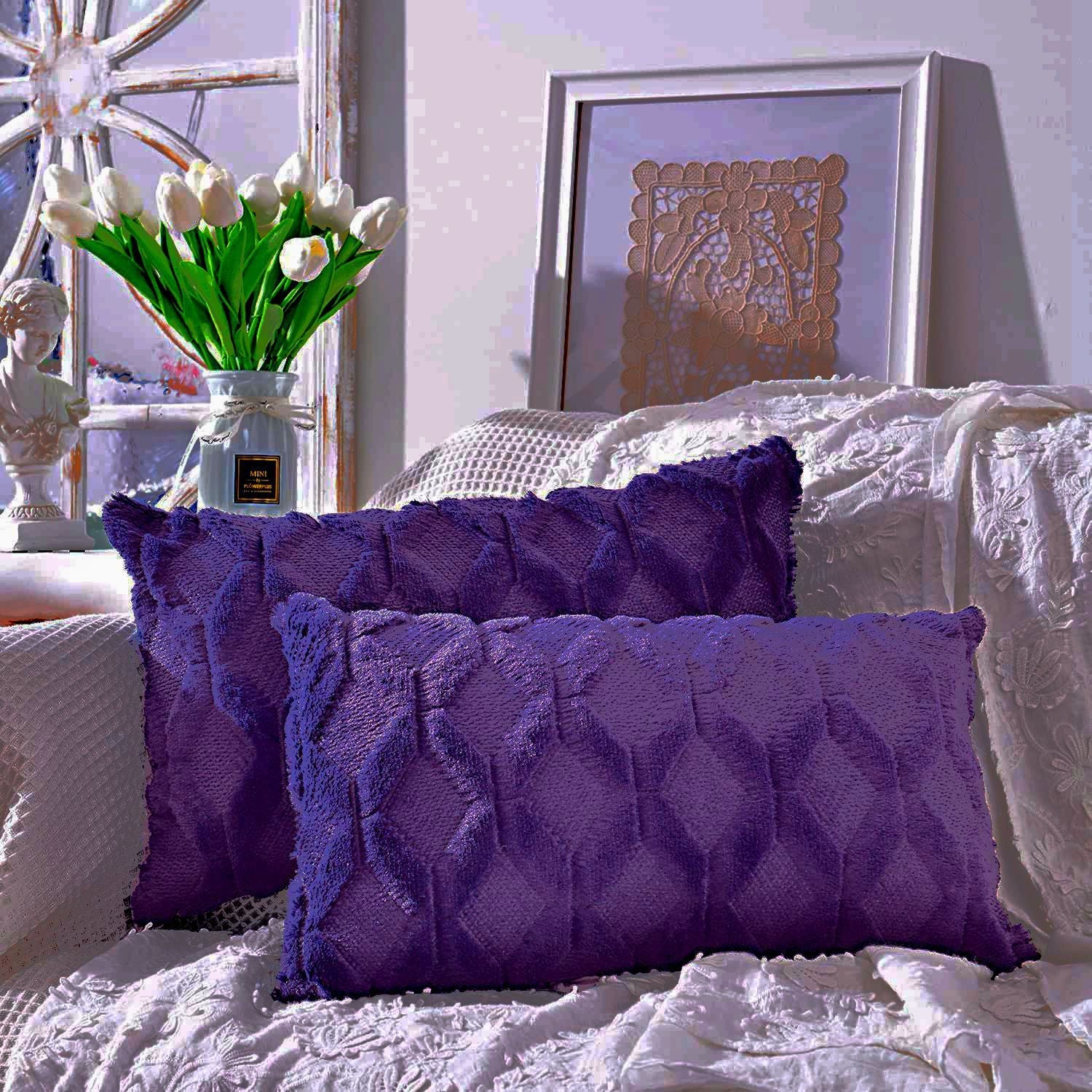 Pack of 1 Throw Pillow Wide Variety of Colors size 18"x18", 12"x20" with insert - Image 48