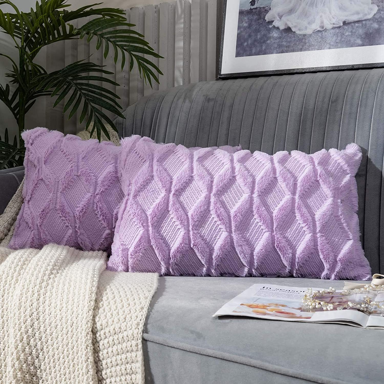 Pack of 1 Throw Pillow Wide Variety of Colors size 18"x18", 12"x20" with insert - Image 52