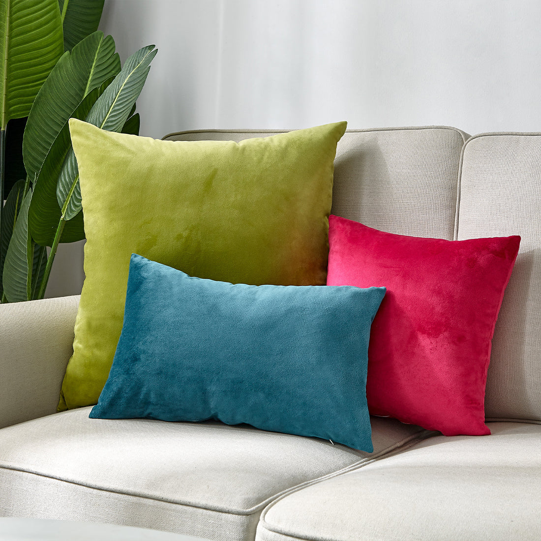 Pack of 1 Velvet Solid Colors Throw Pillow 4 sizes many colors to choose with insert, Teal blue, velvet, 18X18WITH INSERTS – Fancy & Stacy - Image 24