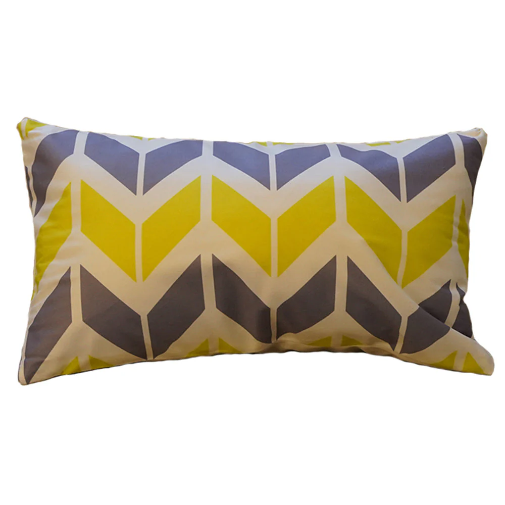 Pack of 2 Geometric Polyester Blend Lumbar Throw Pillow covers size 12"x20" (Covers Only) - Image 4