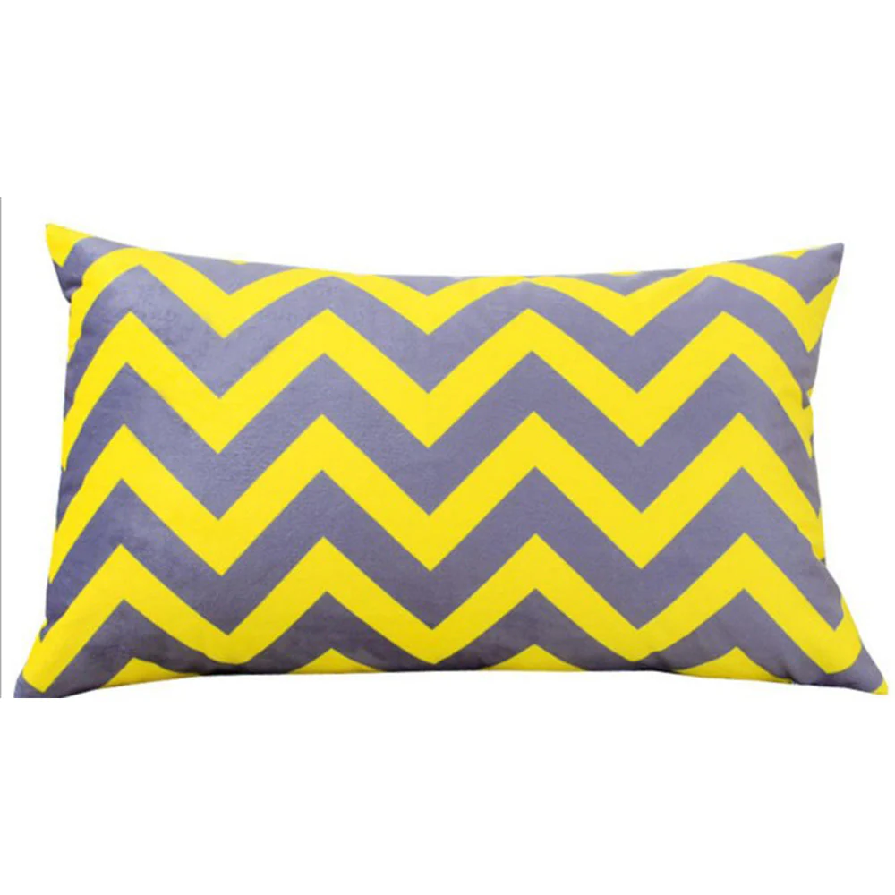 Pack of 2 Geometric Polyester Blend Lumbar Throw Pillow covers size 12"x20" (Covers Only) - Image 6