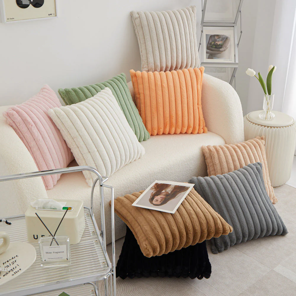 Pack of 2 Polyester Blend Square Throw Pillows & 450g Insert reversible sides, removable cover size 18x18 inch - Image 18