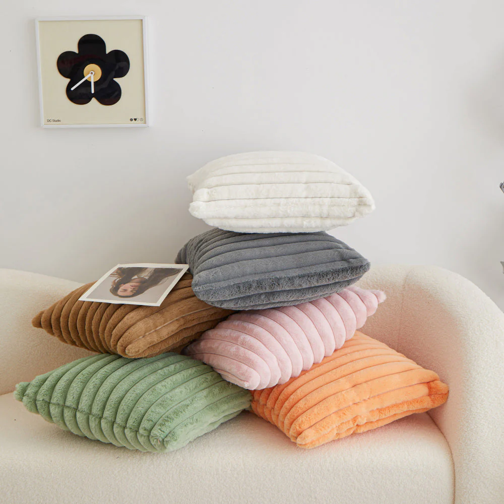 Pack of 2 Polyester Blend Square Throw Pillows & 450g Insert reversible sides, removable cover size 18x18 inch - Image 19