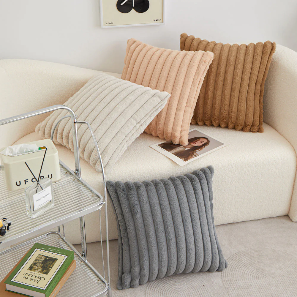 Pack of 2 Polyester Blend Square Throw Pillows & 450g Insert reversible sides, removable cover size 18x18 inch - Image 29