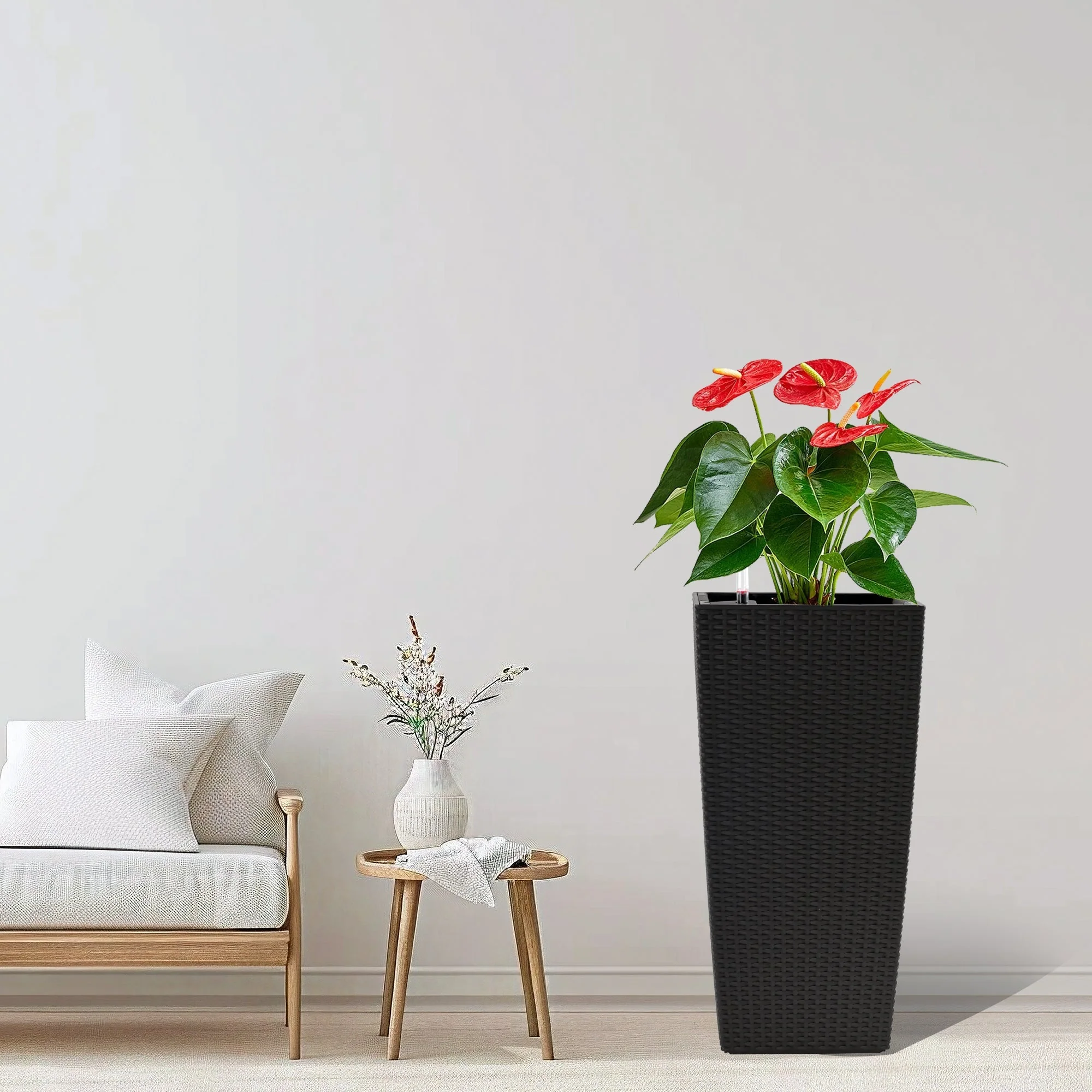 Pack of 2 Square Planters with Automatic Watering System - Image 13