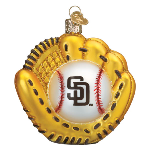 Padres Baseball Mitt Ornament - Image 3