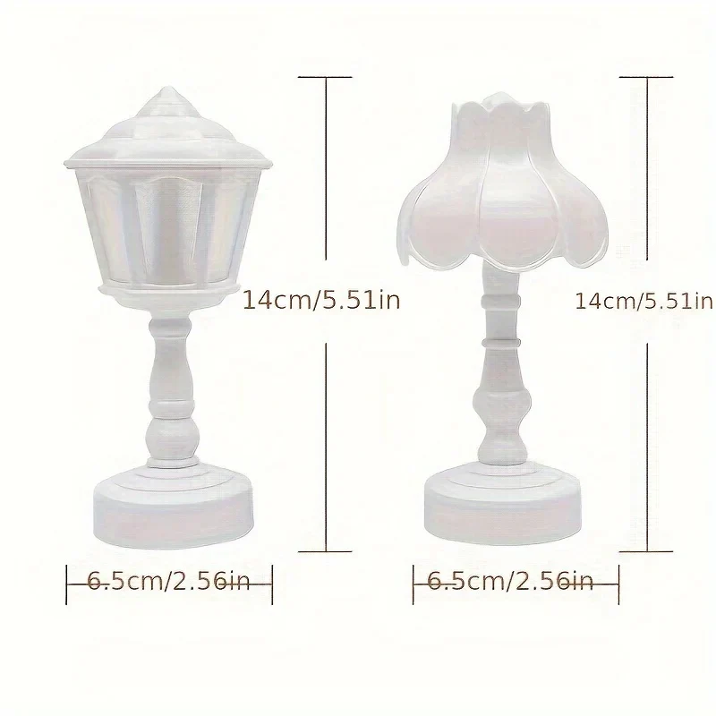 Pagoda Flower LED Table Lamp Battery Desk Night Light Modern Bedroom Decor - Image 2