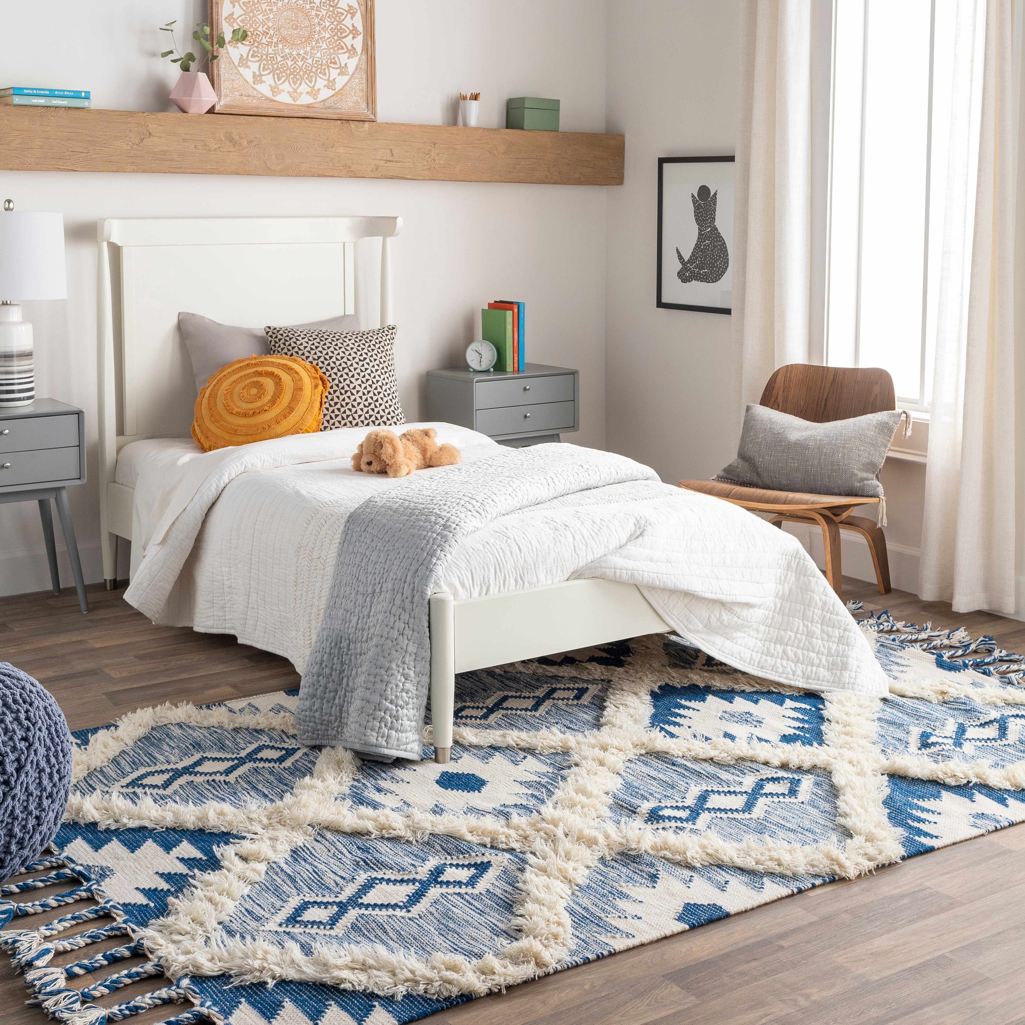 Painesdale Blue/White Wool Carpet - Clearance - Image 2