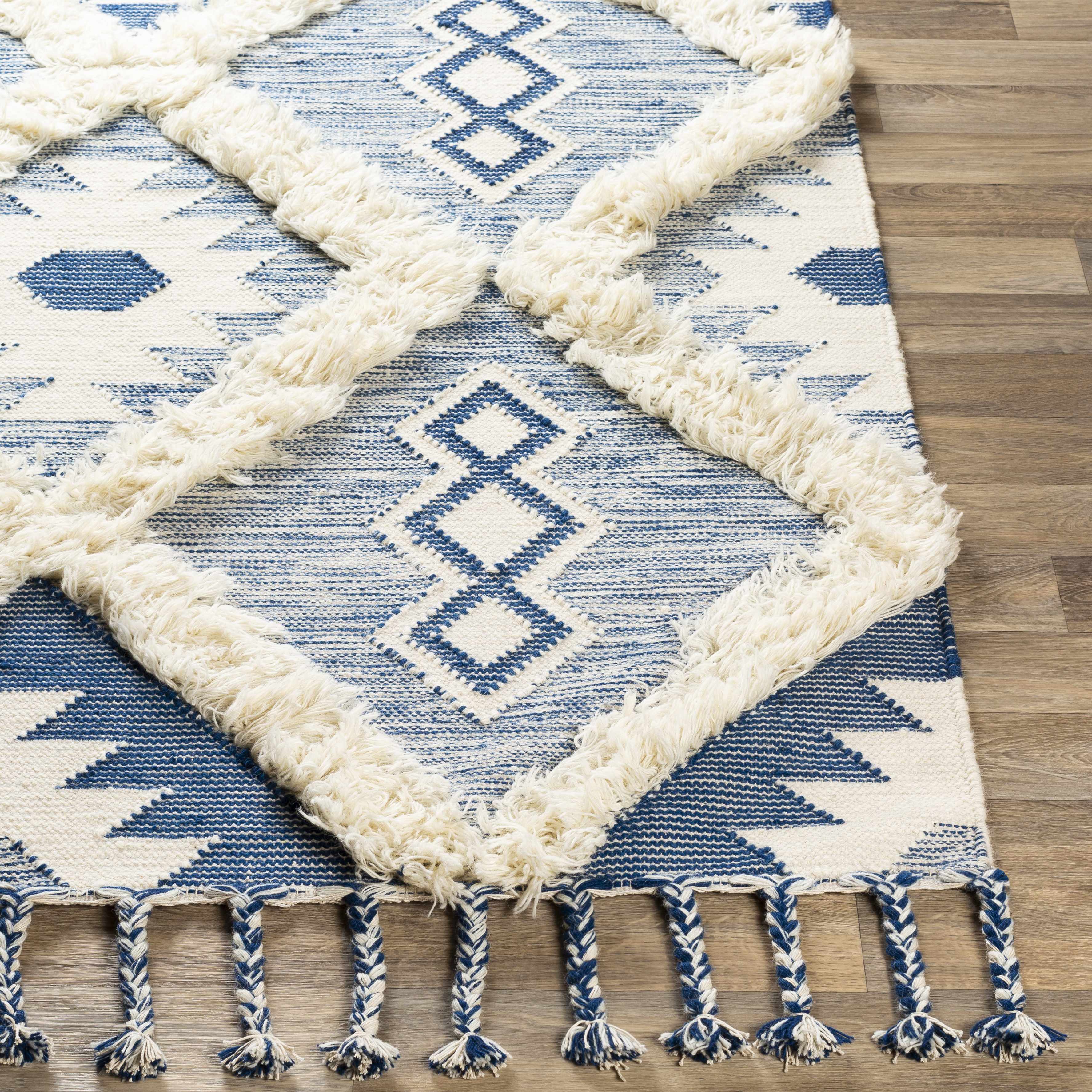 Painesdale Blue/White Wool Carpet - Clearance - Image 8