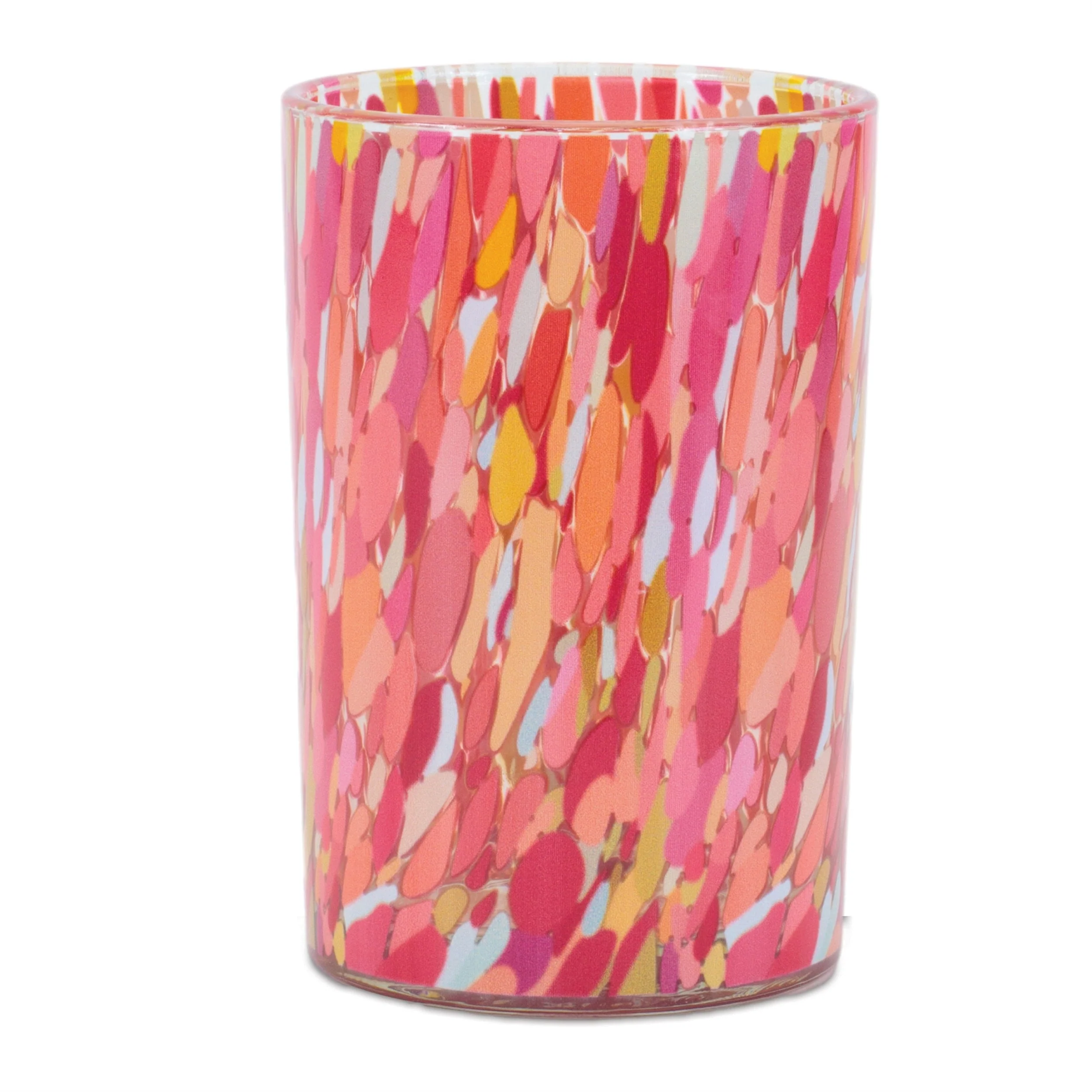 Painted glass candle holder (set of 2) - Image 3