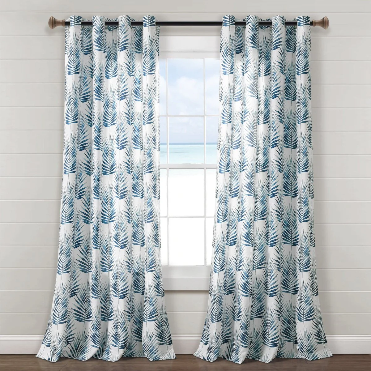 Palm Lane Window Curtain Panel Set - Image 6