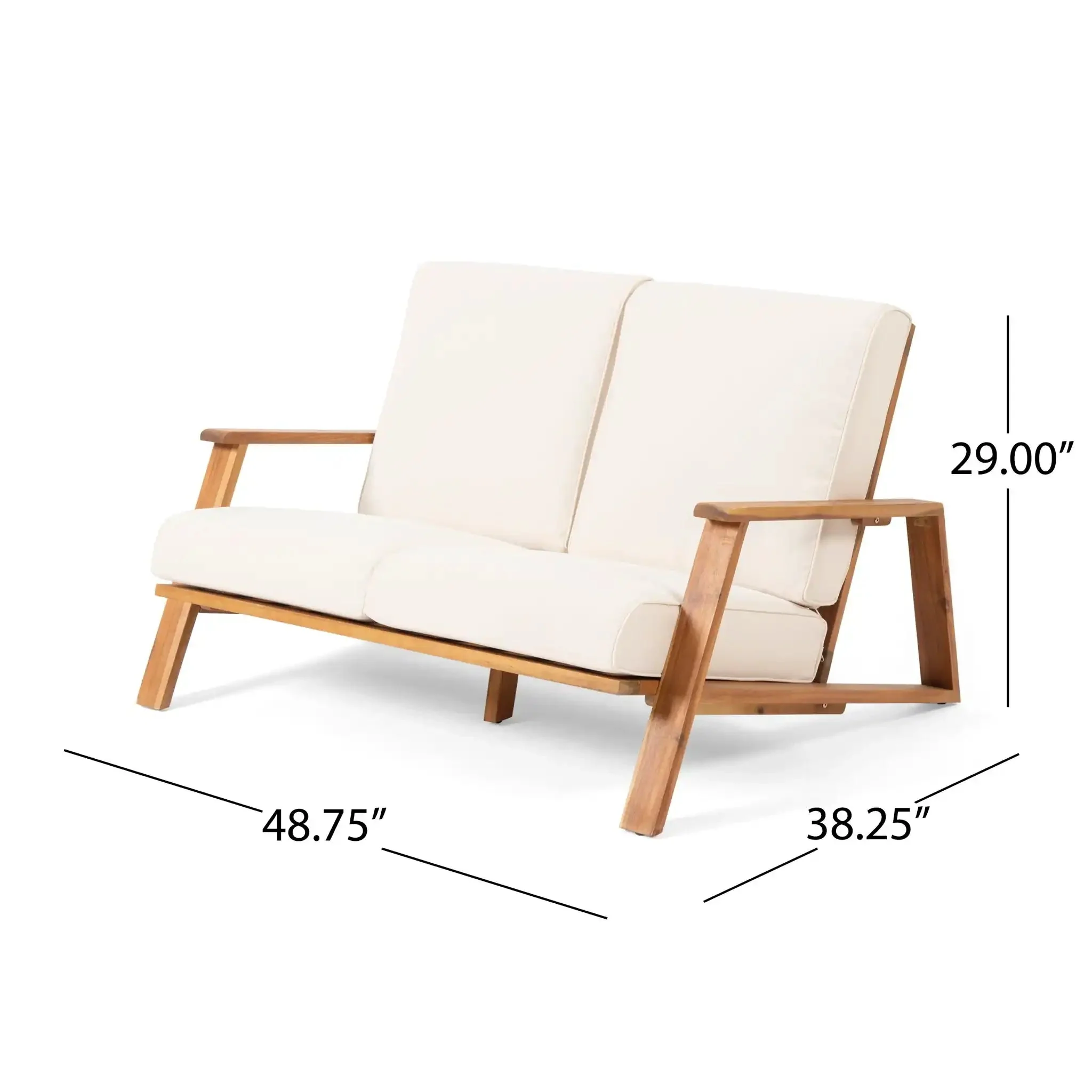 Paloma - Contemporary Loveseat And Coffee Table Set With Weather Resistant Cushions - Image 5