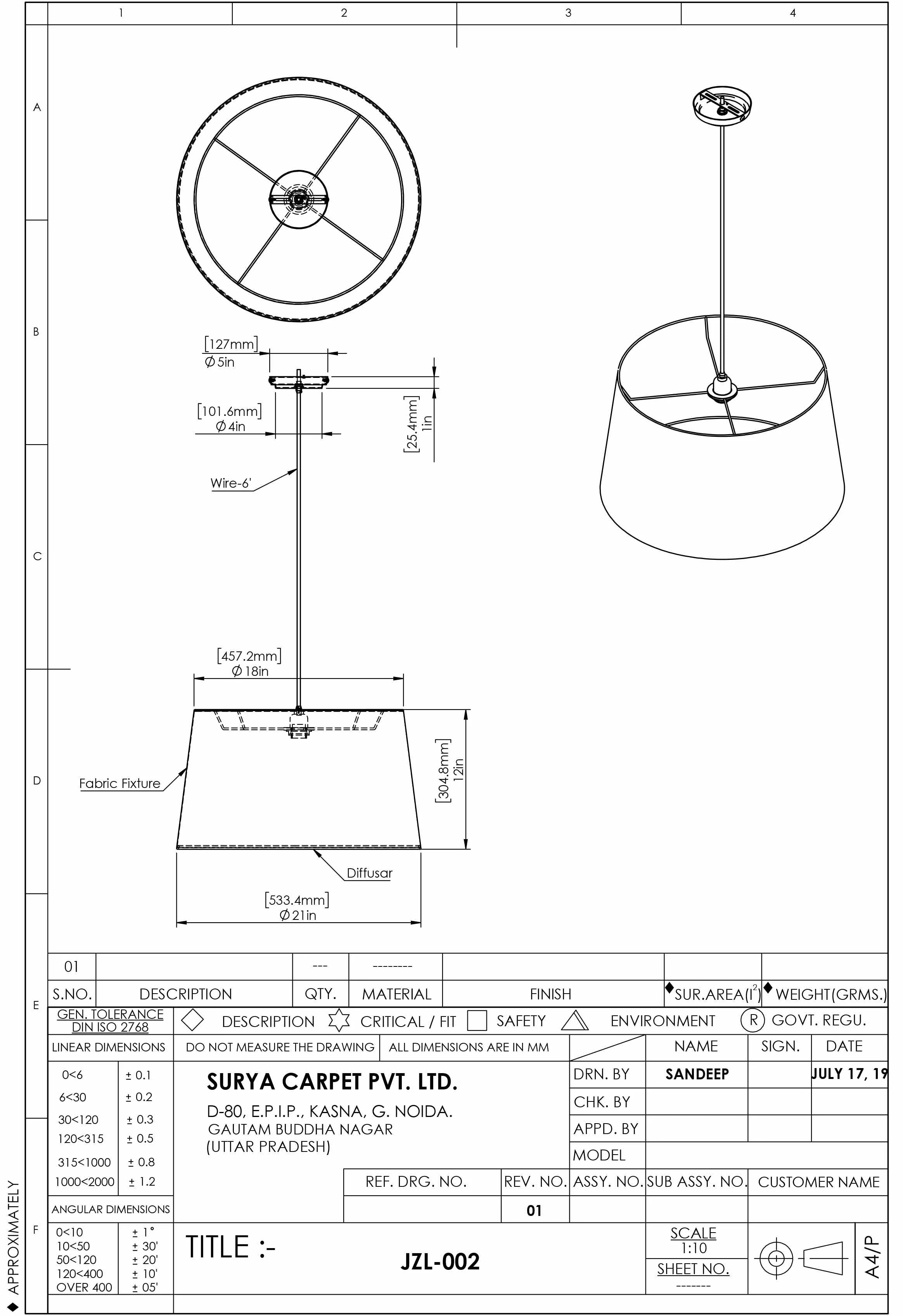 Panubigan Ceiling Light - Clearance - Image 7