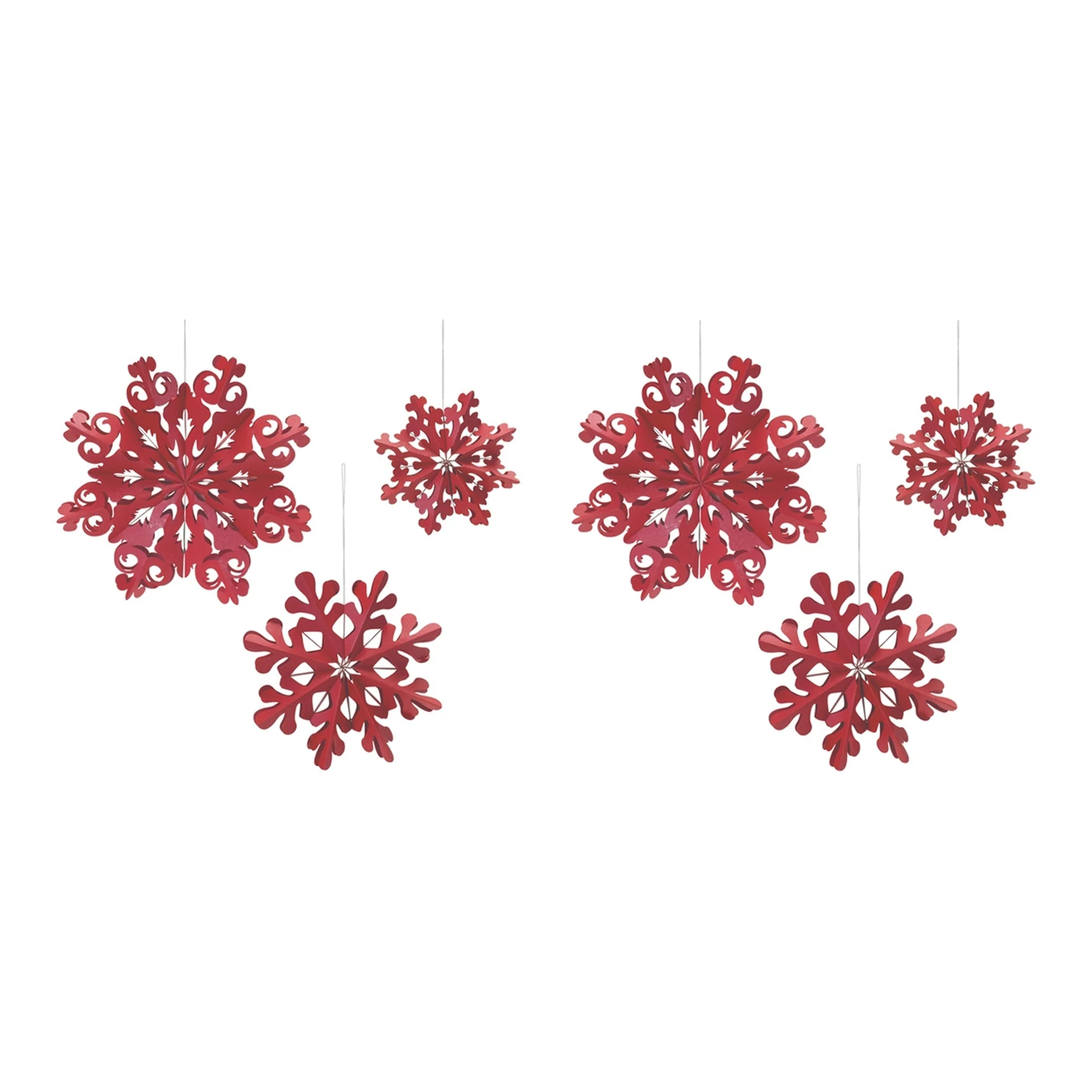 Paper Snowflake Ornament (Set of 6) - Image 5