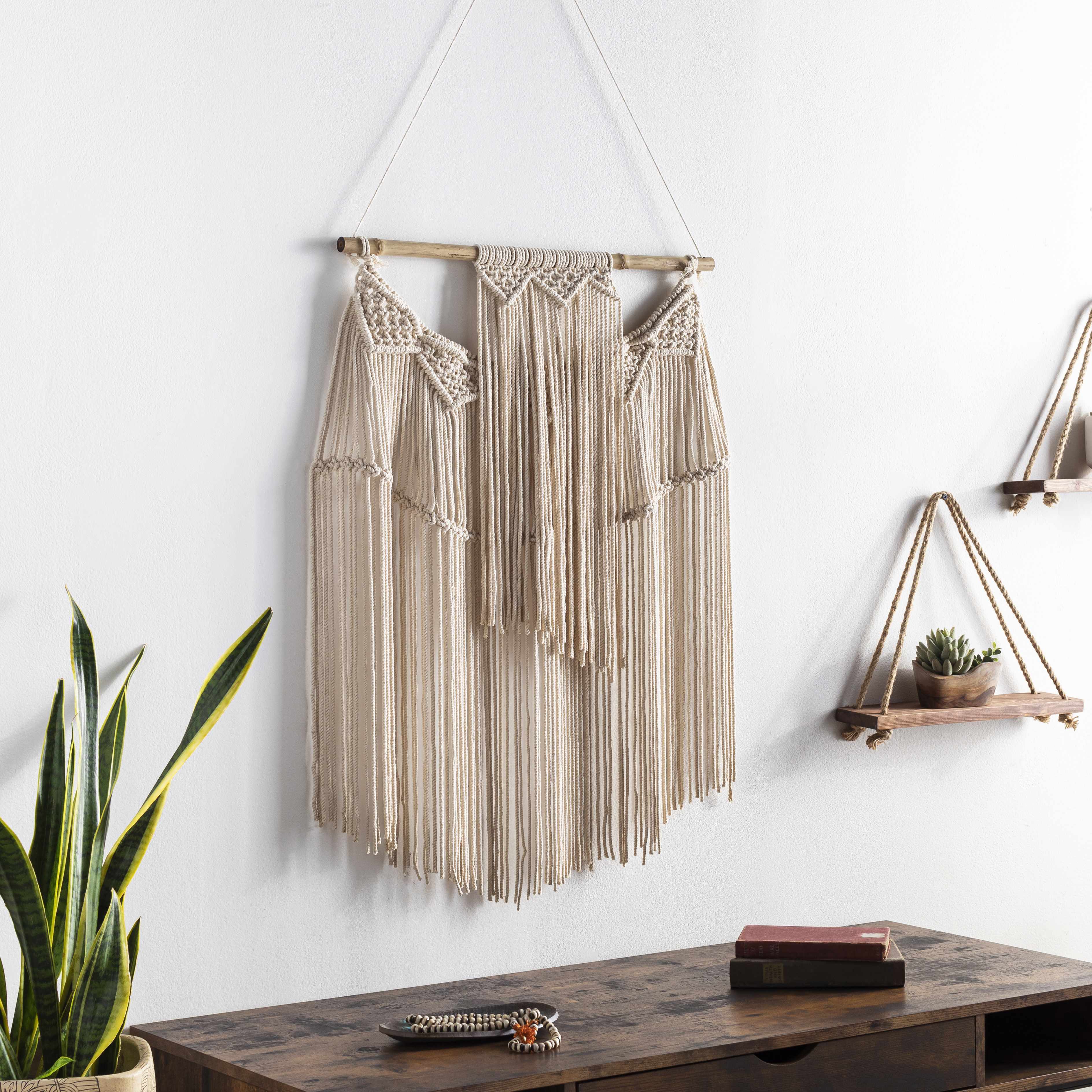 Parabcan Cream Macrame Wall Hanging - Image 2