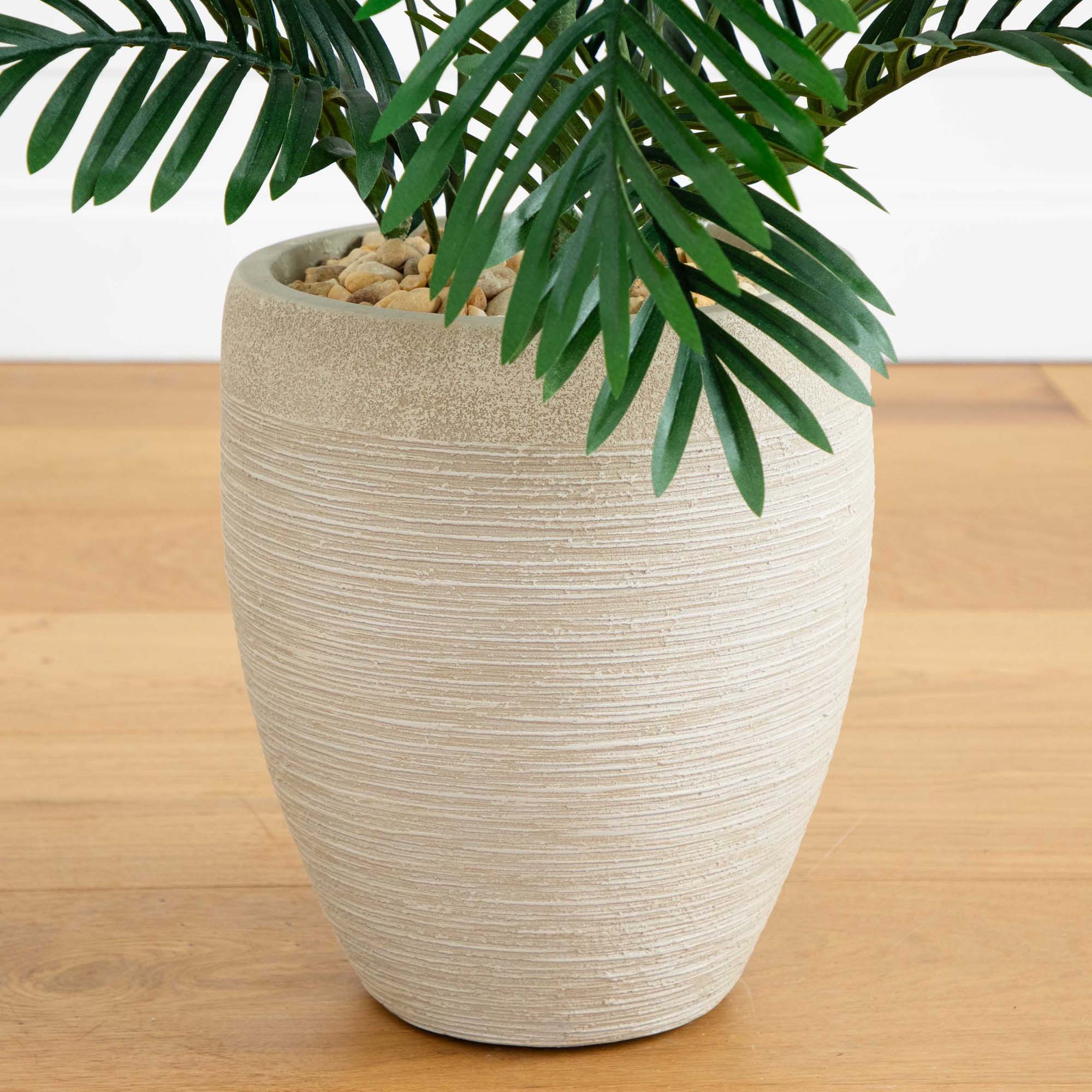 Paradise Palm Artificial Tree in Sand Colored Planter - Image 3