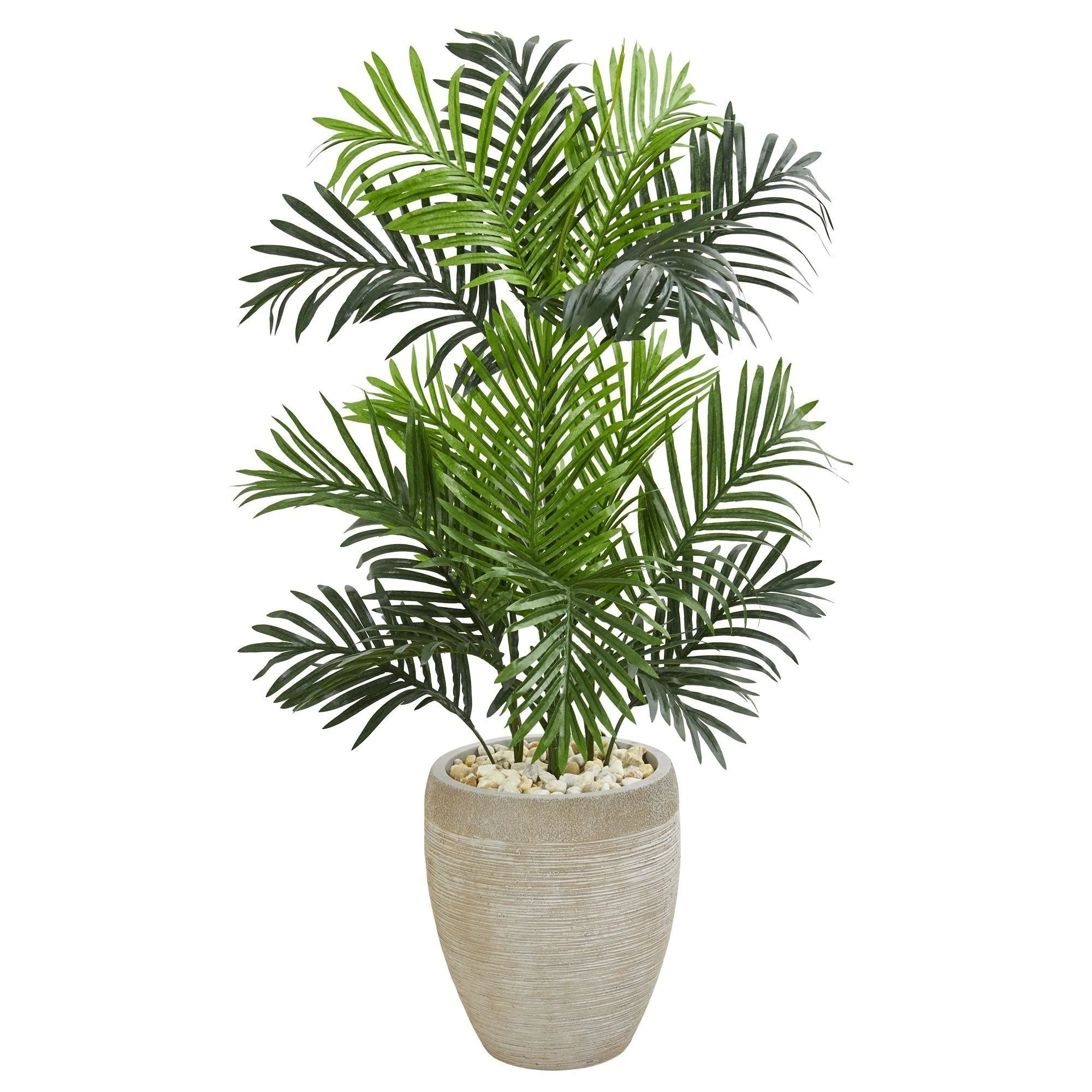 Paradise Palm Artificial Tree in Sand Colored Planter - Image 4