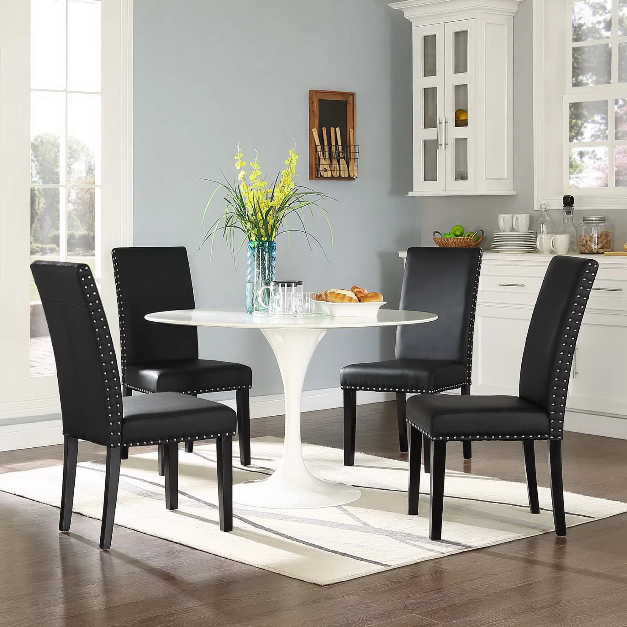 Parcel Vinyl Dining Side Chair Set of 4 by Modway - Image 5