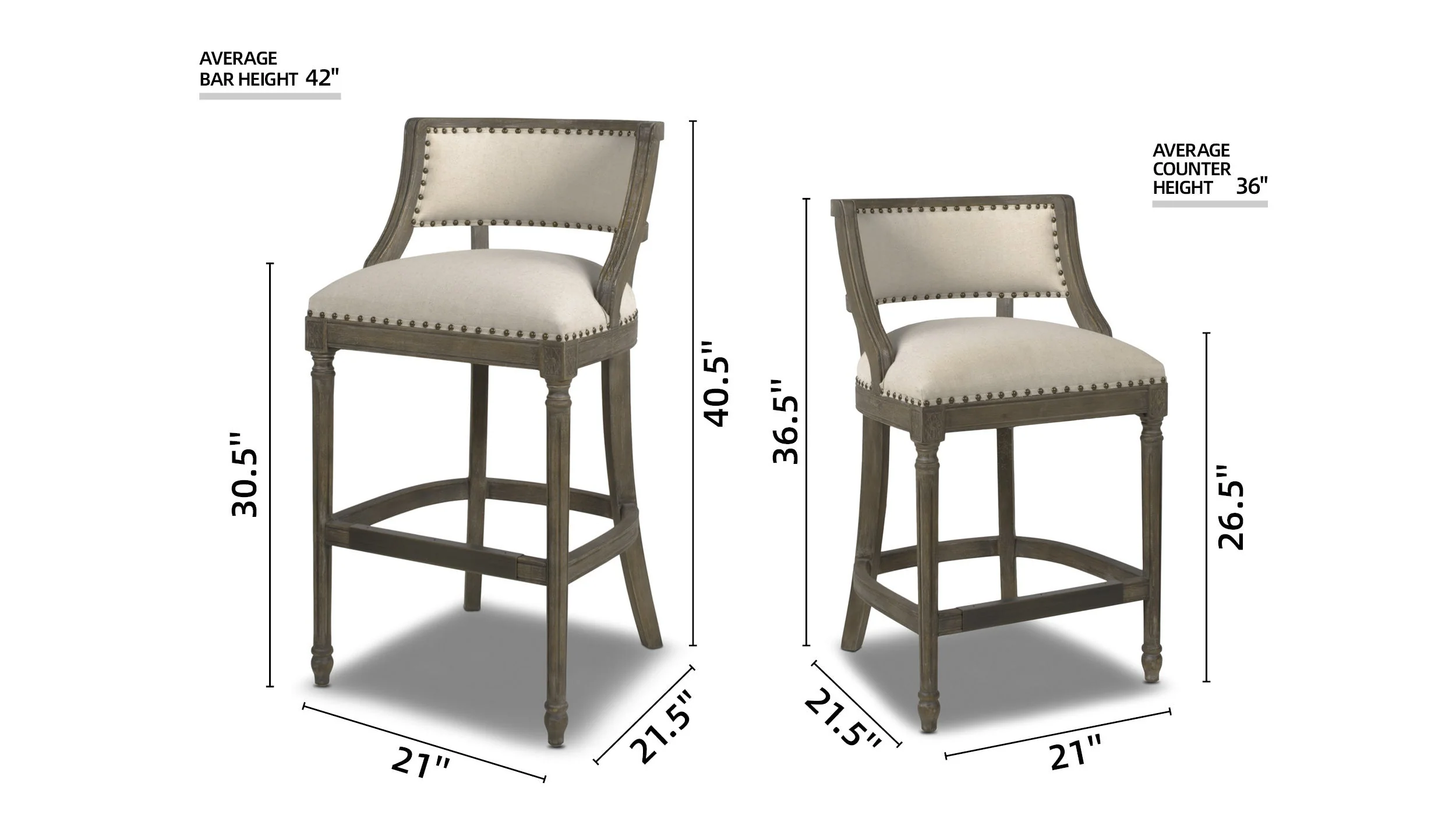Paris 26.5' Farmhouse Counter Height Bar Stool with Backrest - Image 14