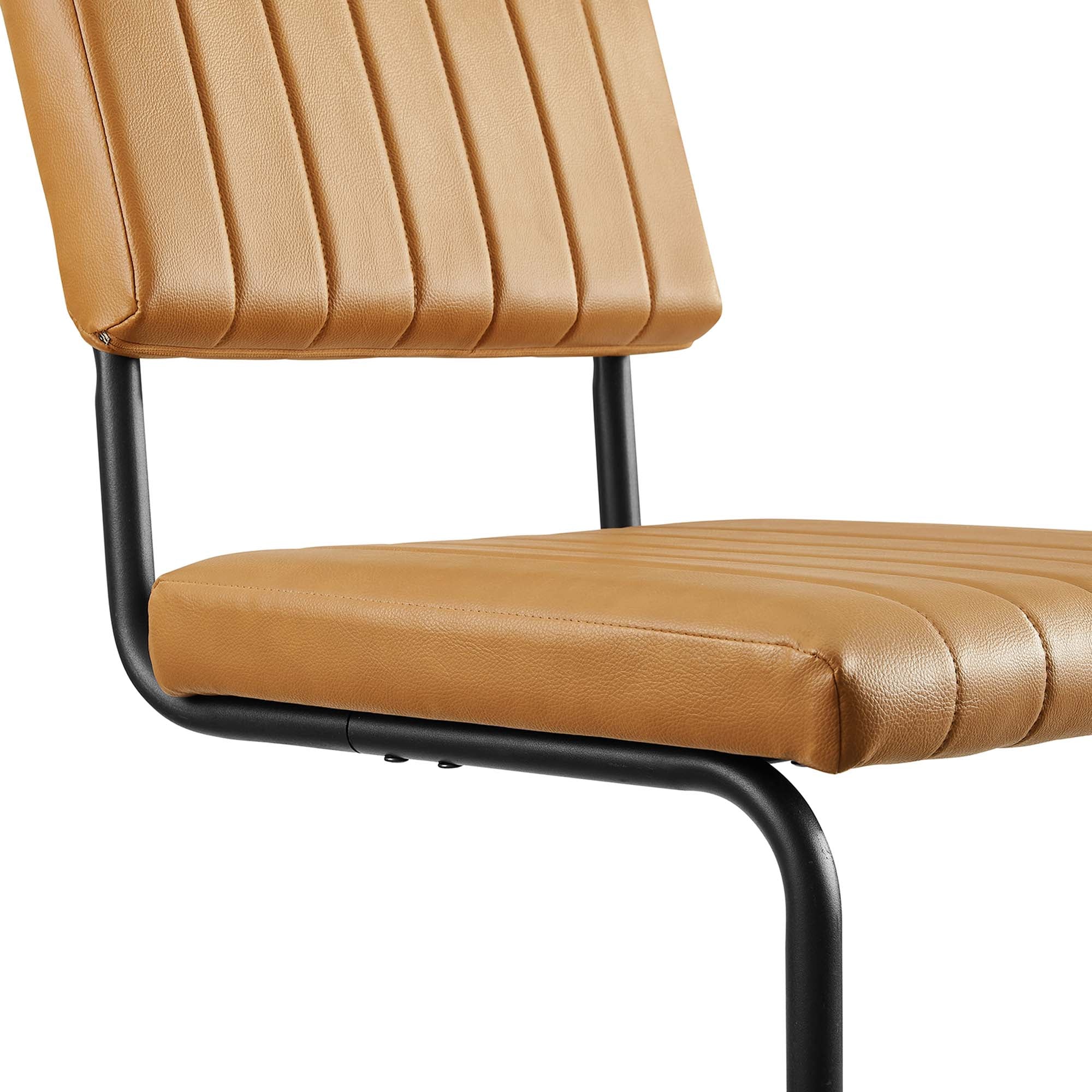 Parity Vegan Leather Dining Side Chairs Set of 2 by Modway - Image 7