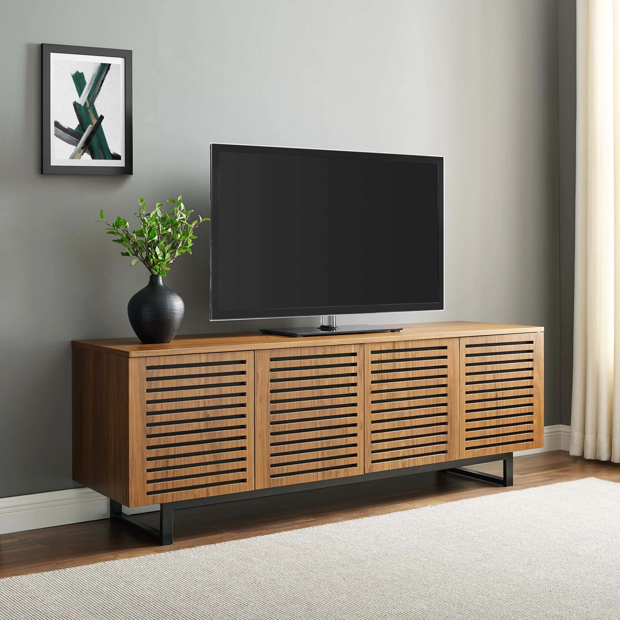 Parker 73" Walnut TV Stand by Modway - Image 5