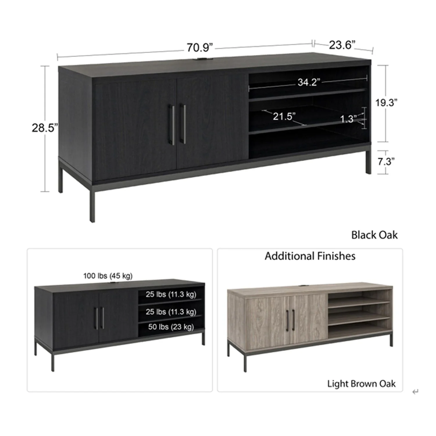 Parkside - Credenza - Light Oak - Image 3