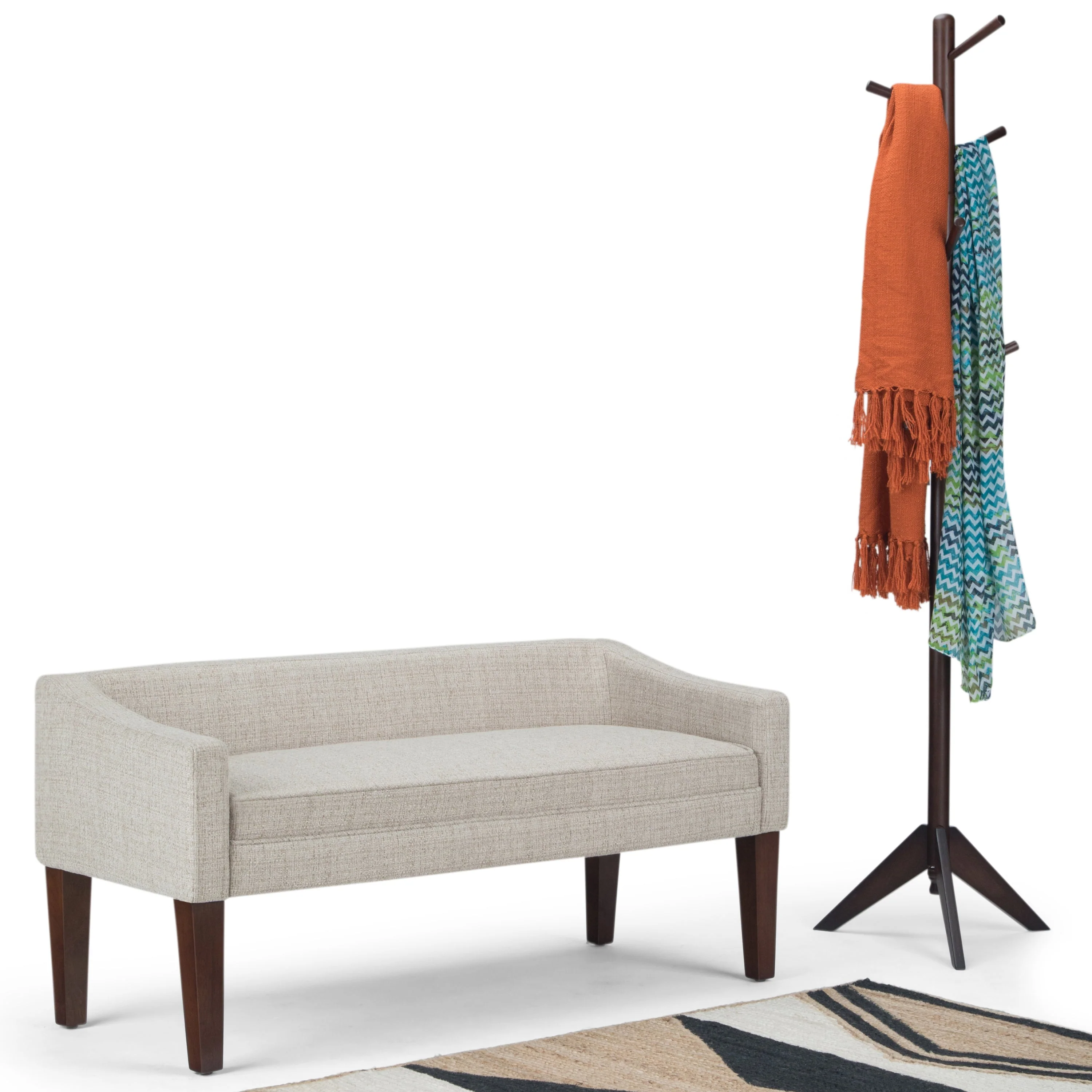 Parris Upholstered Bench - Platinum - Image 9