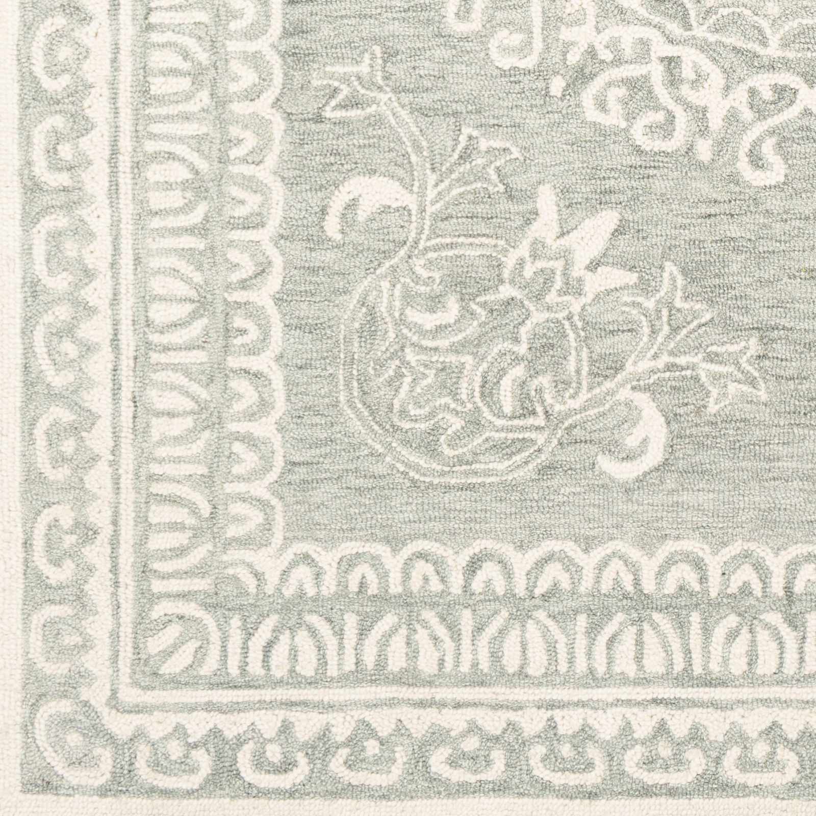 Parson Ivory/Sage Wool Area Rug - Image 4