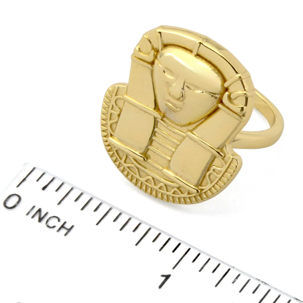 Passport to Egypt 18K Gold Plated Polished Pharaoh Ring - Image 2