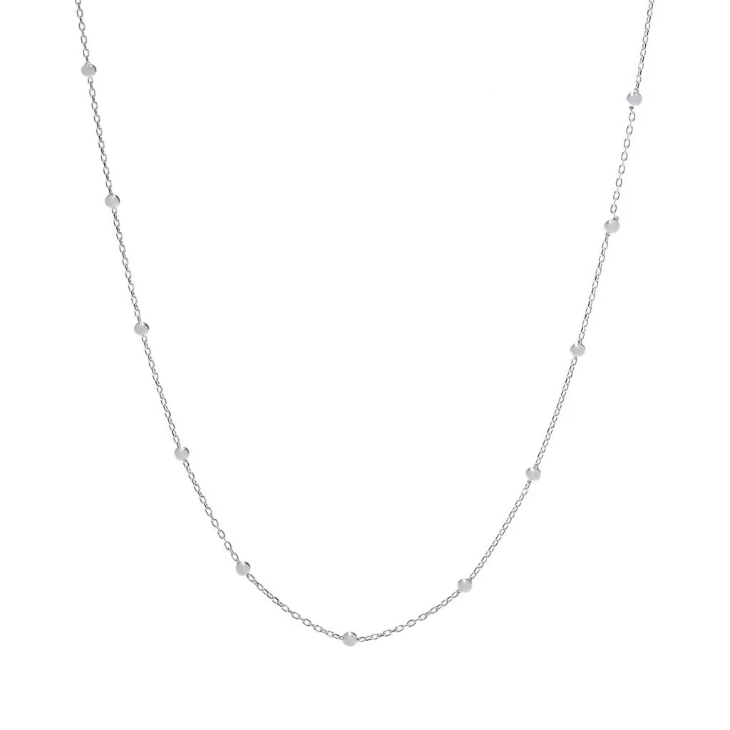 Passport to Turkey Gold or Platinum Plated Bead Station Necklace - Image 3