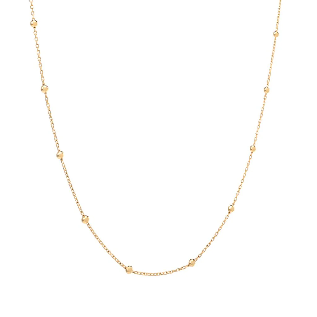 Passport to Turkey Gold or Platinum Plated Bead Station Necklace - Image 7