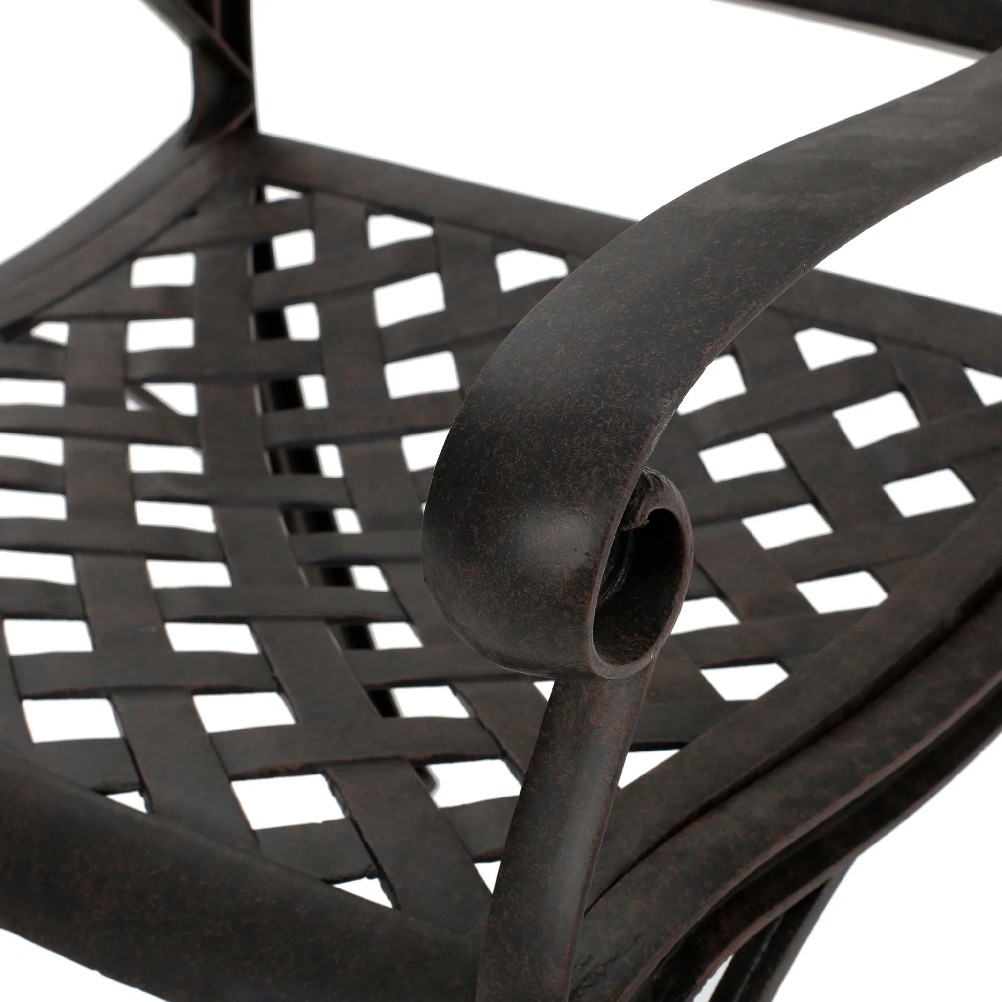 Patio Cast Aluminum Outdoor Dining Chairs (Set of 2) - Bronze - Image 14