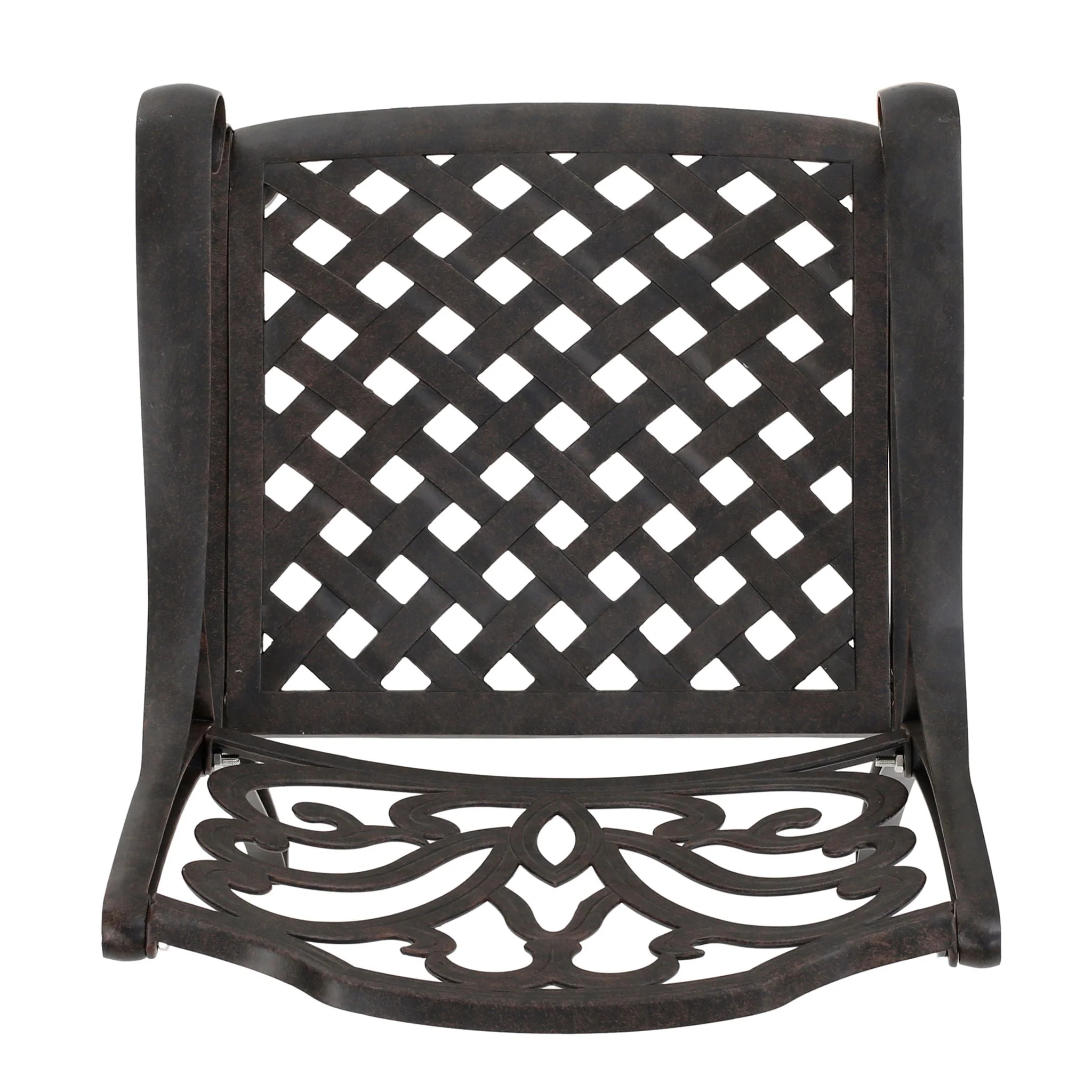 Patio Cast Aluminum Outdoor Dining Chairs (Set of 2) - Bronze - Image 7