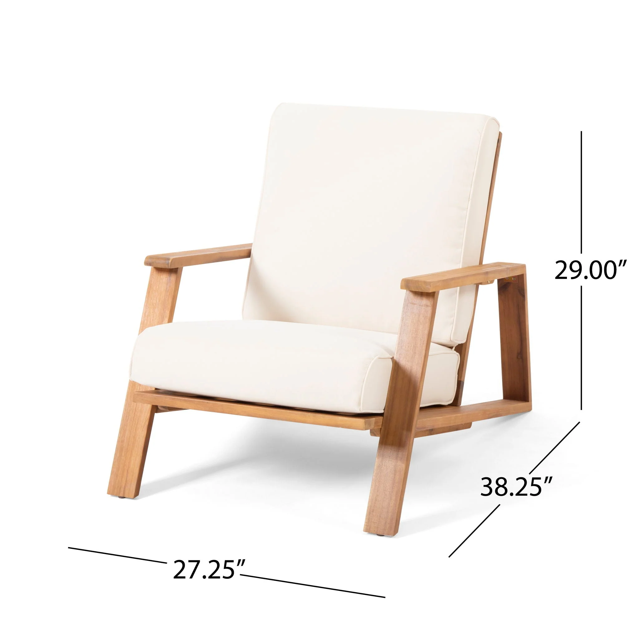 Patio Lounge Chair, Outdoor Club Chair - Image 3