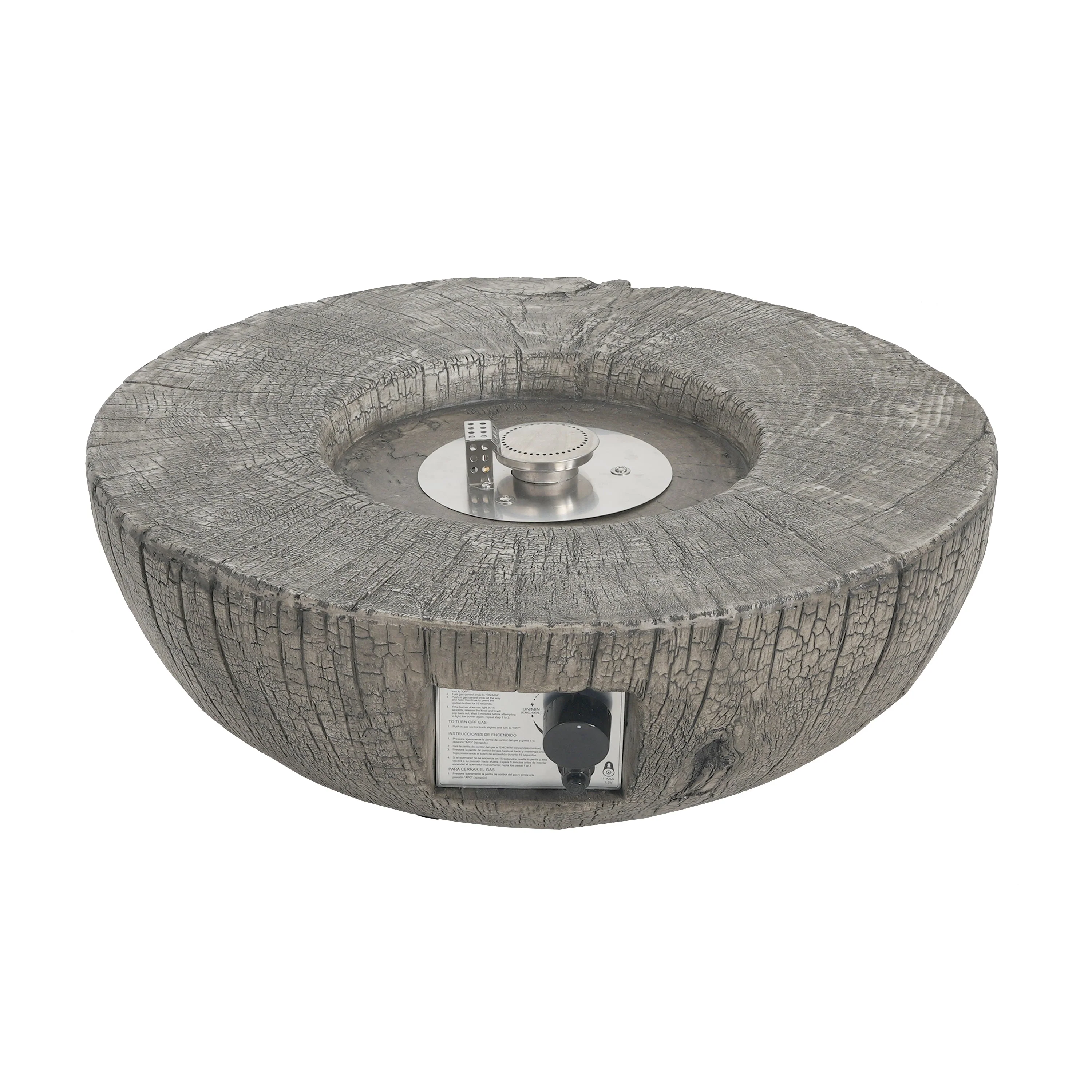 Patio MGO Propane Fire Pit, 30,000 BTU, Light Grey - Image 4