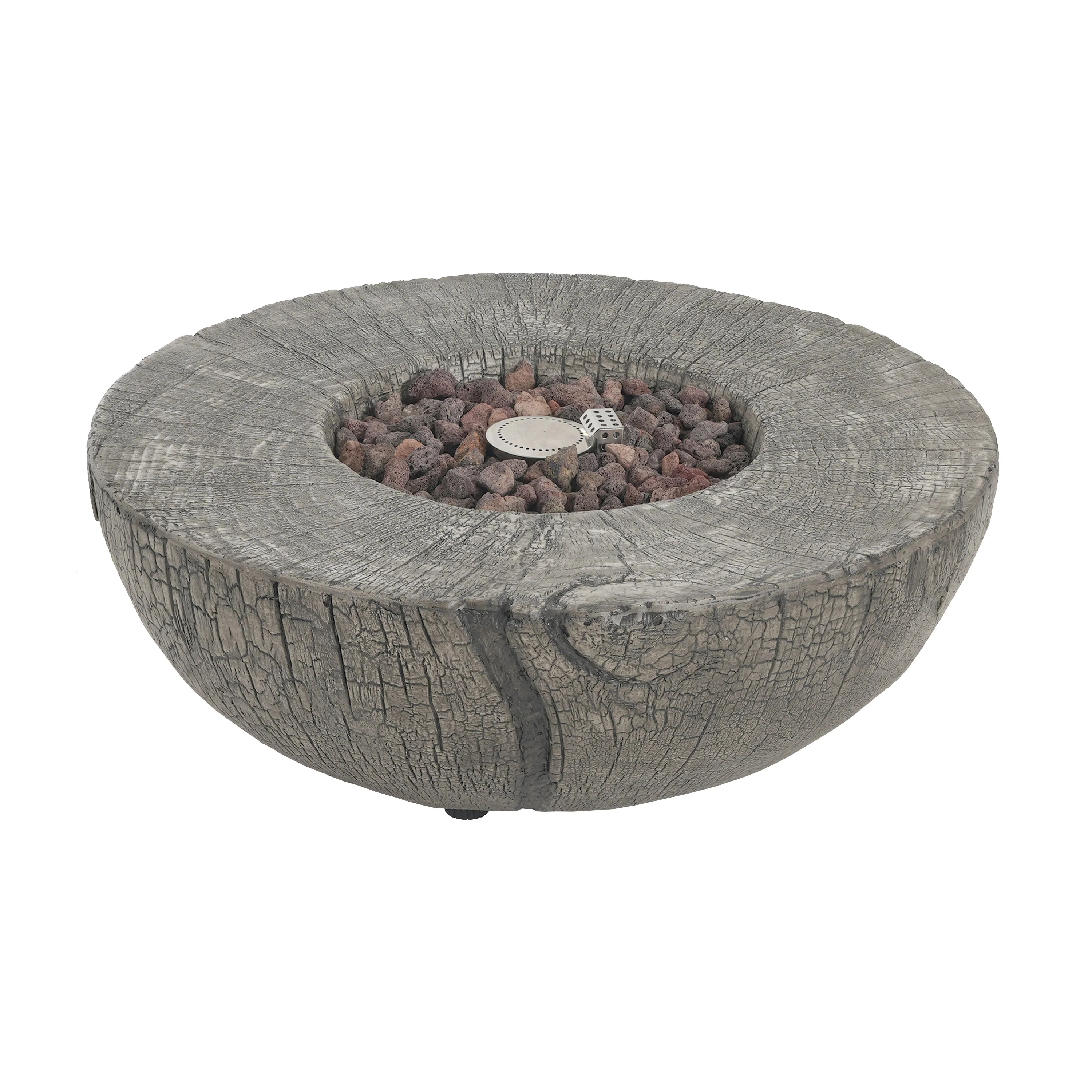 Patio MGO Propane Fire Pit, 30,000 BTU, Light Grey - Image 5