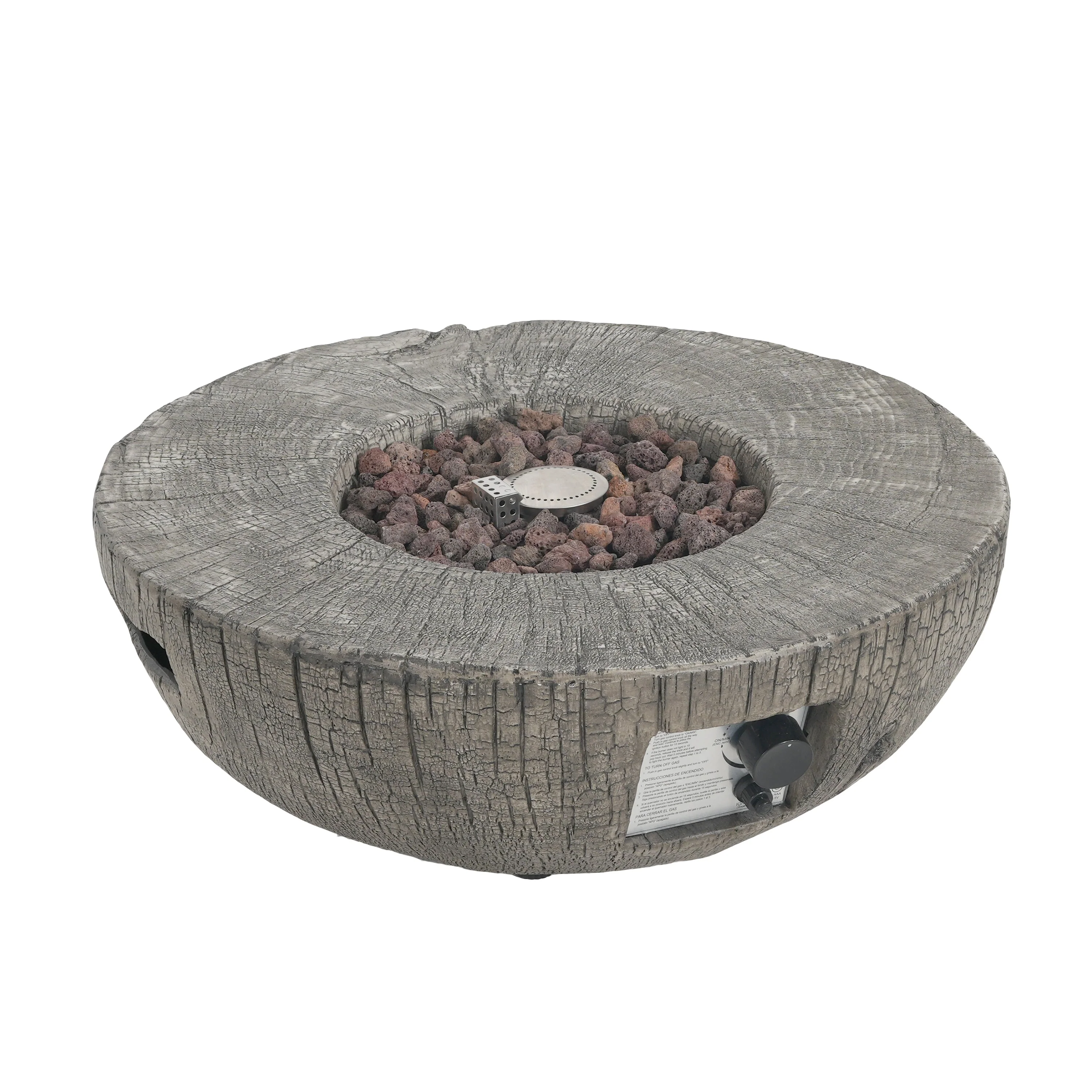 Patio MGO Propane Fire Pit, 30,000 BTU, Light Grey - Image 9