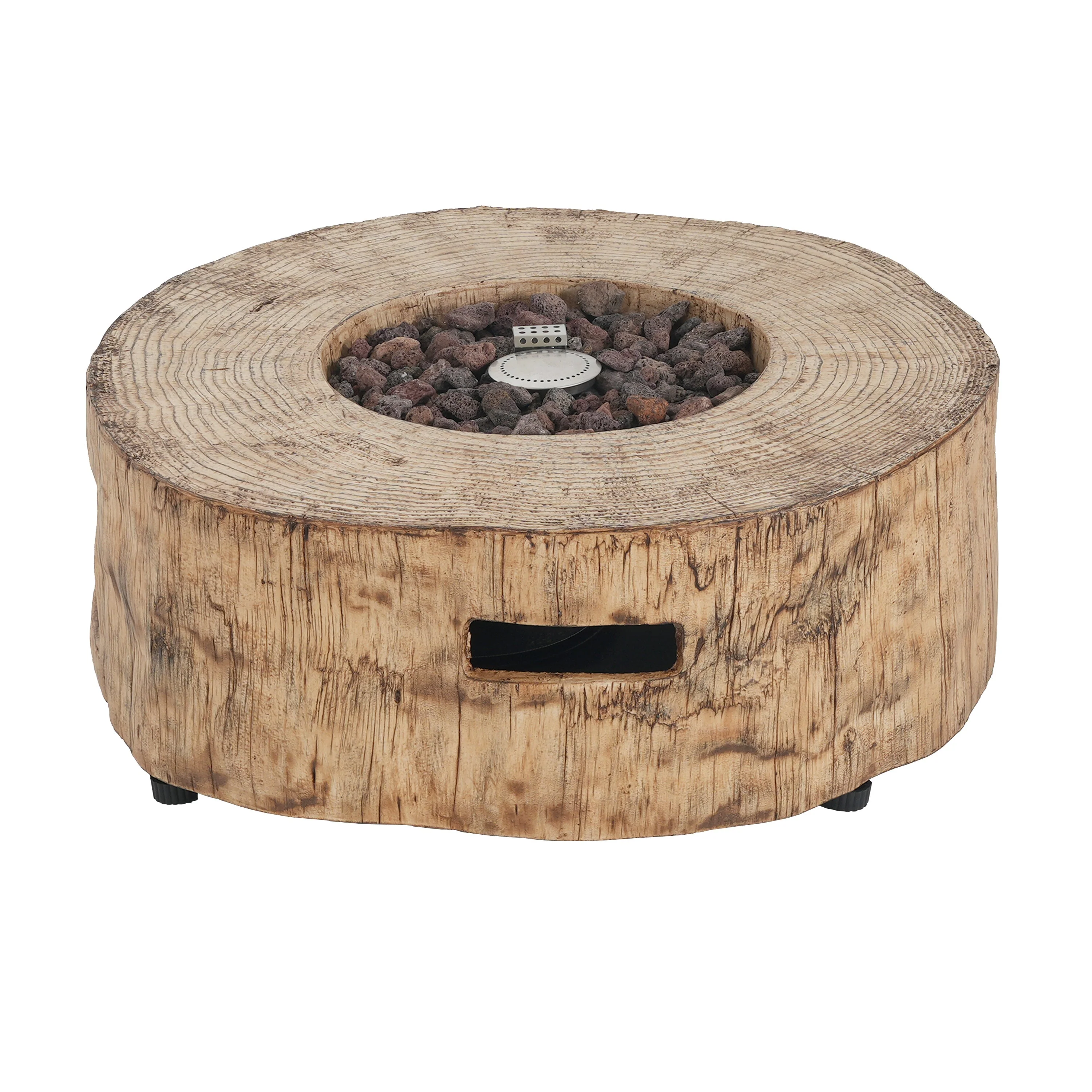 Patio MGO Propane Fire Pit, 30,000 BTU, Wood Pattern Brown - Image 5