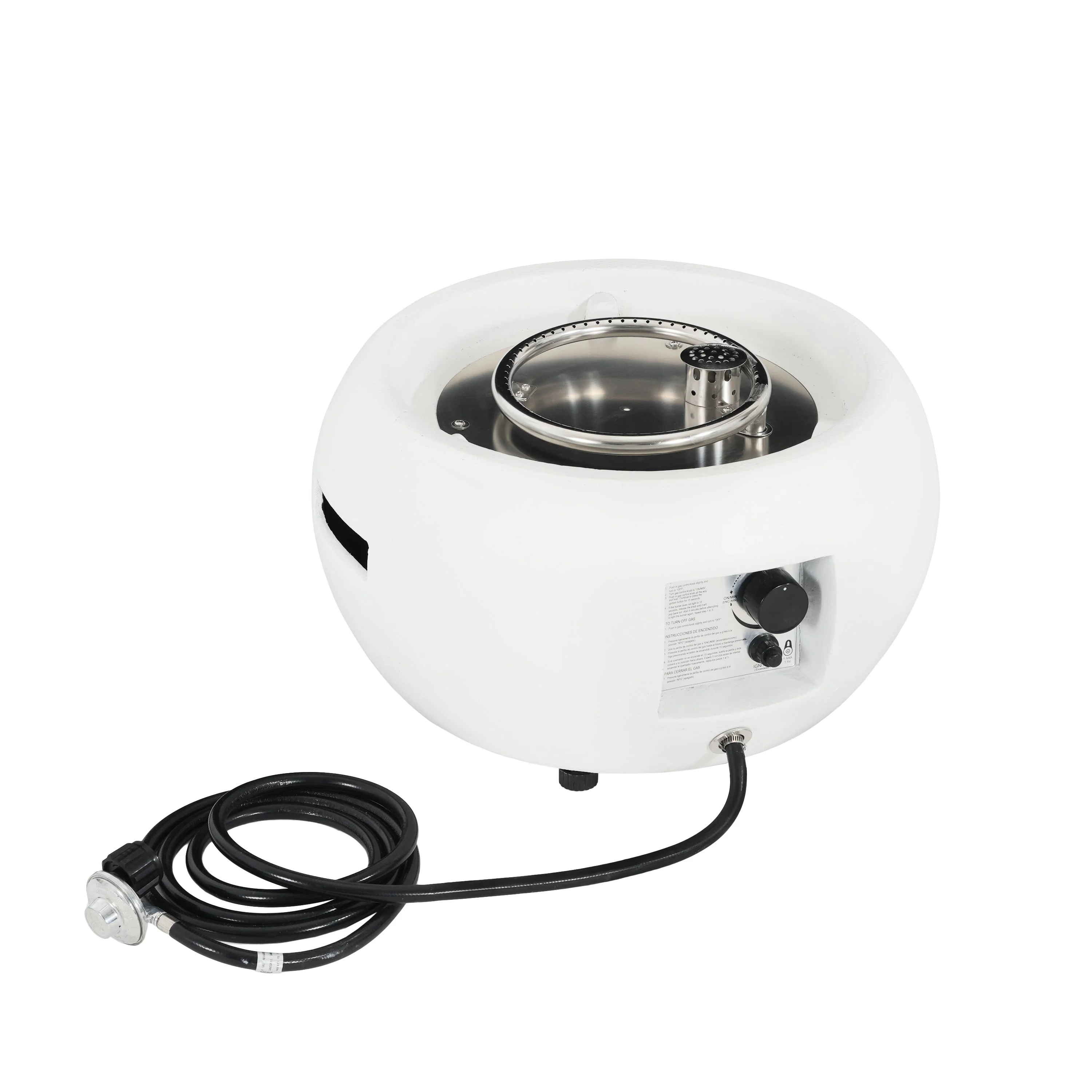 Patio MGO Propane Fire Pit, 40,000 BTU, White - Image 7